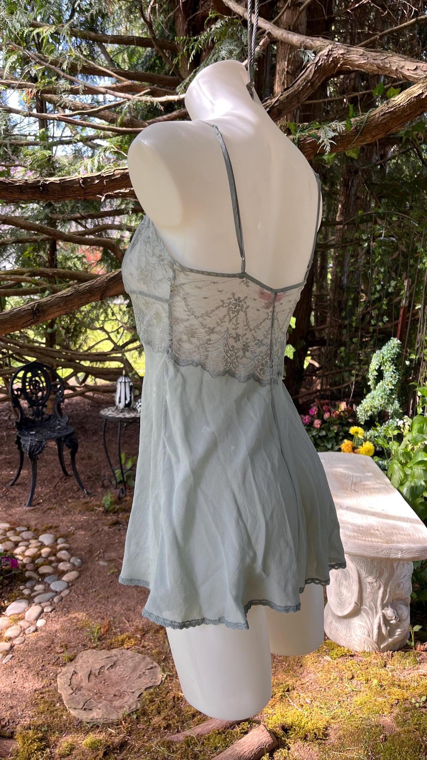 Misty Sage Lace Cami Top