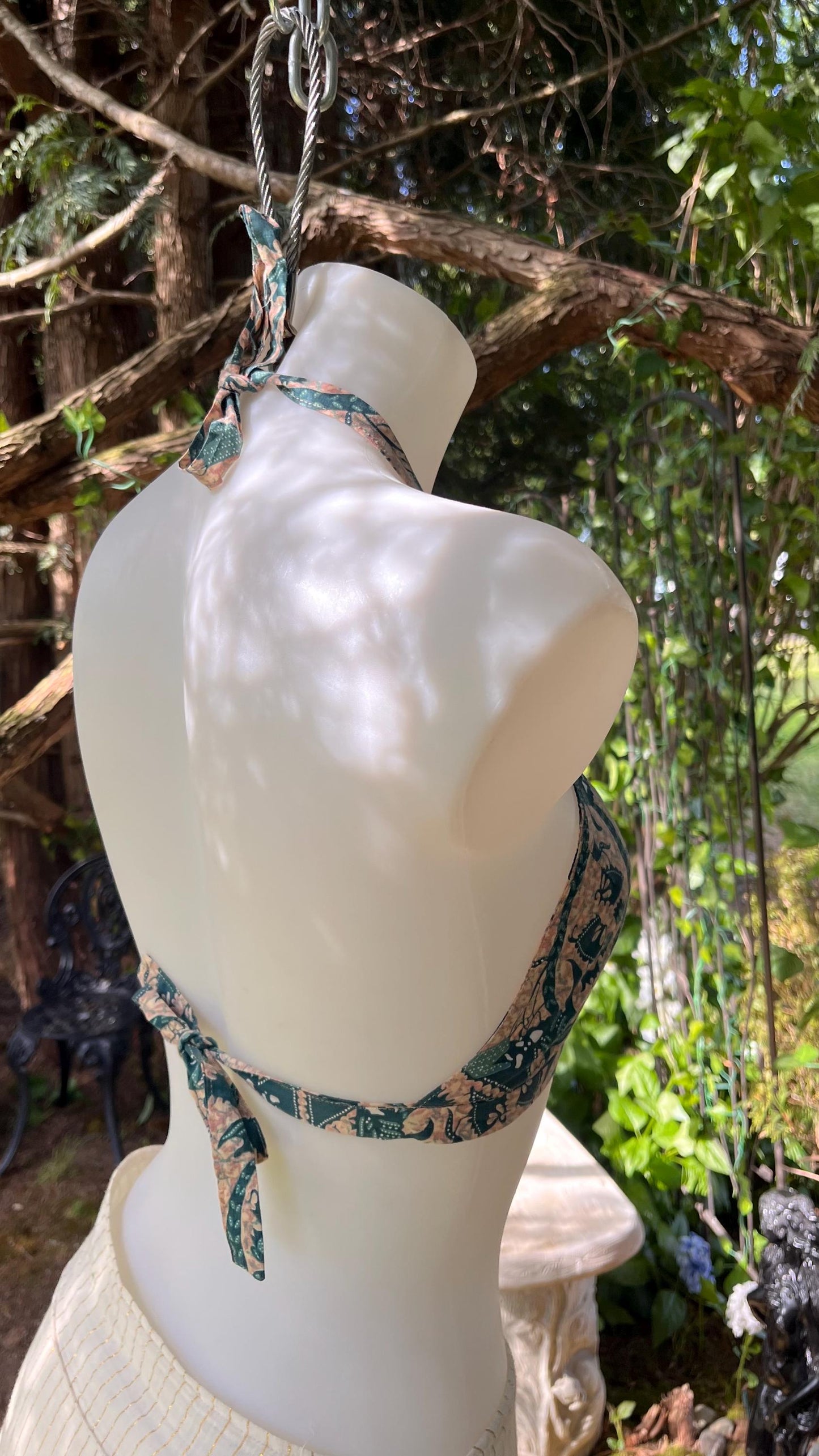 Boho Bikini Top with Keyhole & Adjustable Ties