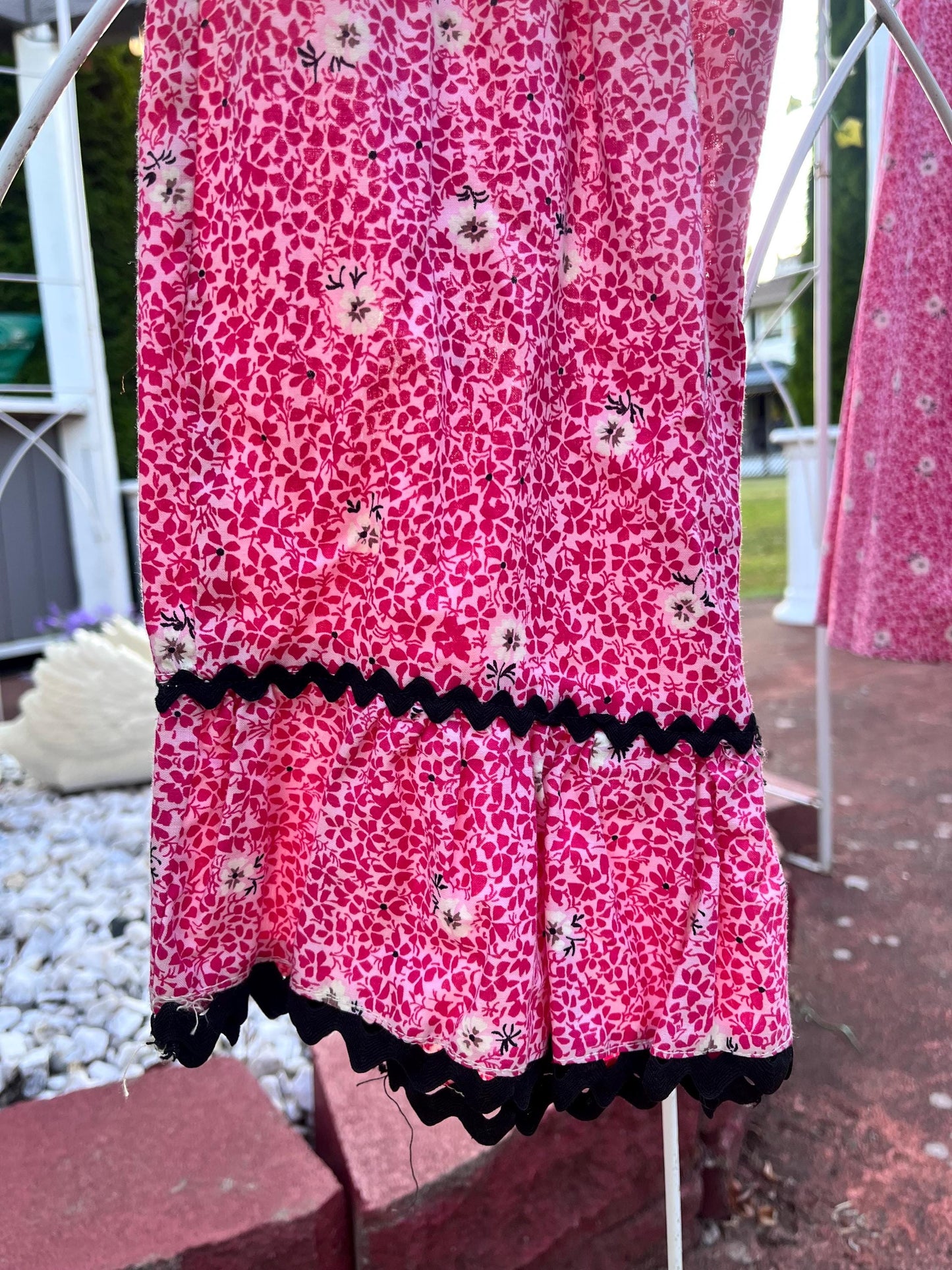 Pink Prairie Dress With Black Accents