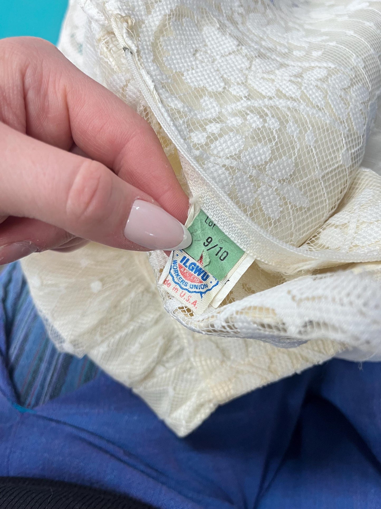 Vintage 1970s Cream All-Lace Dress – High Neck Illusion Bodice & Puff Sleeves