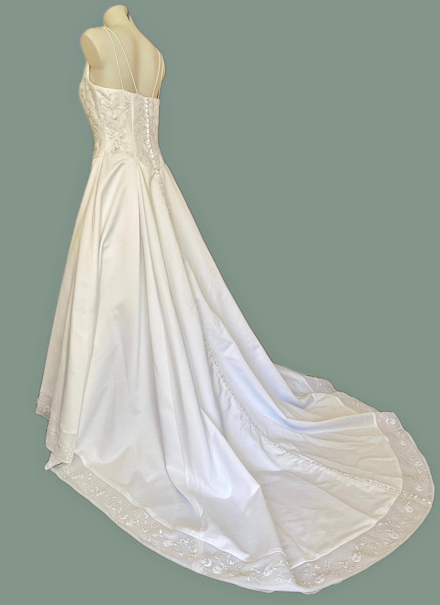 Jasmine Ballgown With Beaded Top & Adjustable Bustle