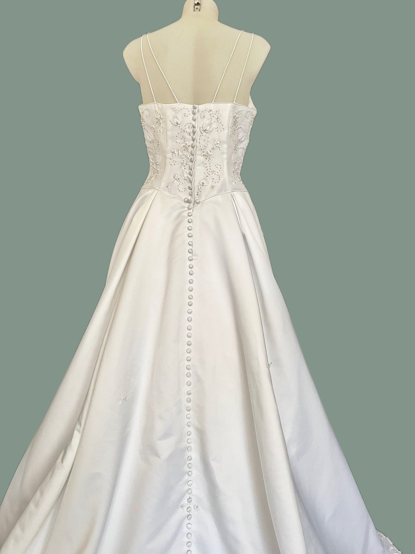 Jasmine Ballgown With Beaded Top & Adjustable Bustle