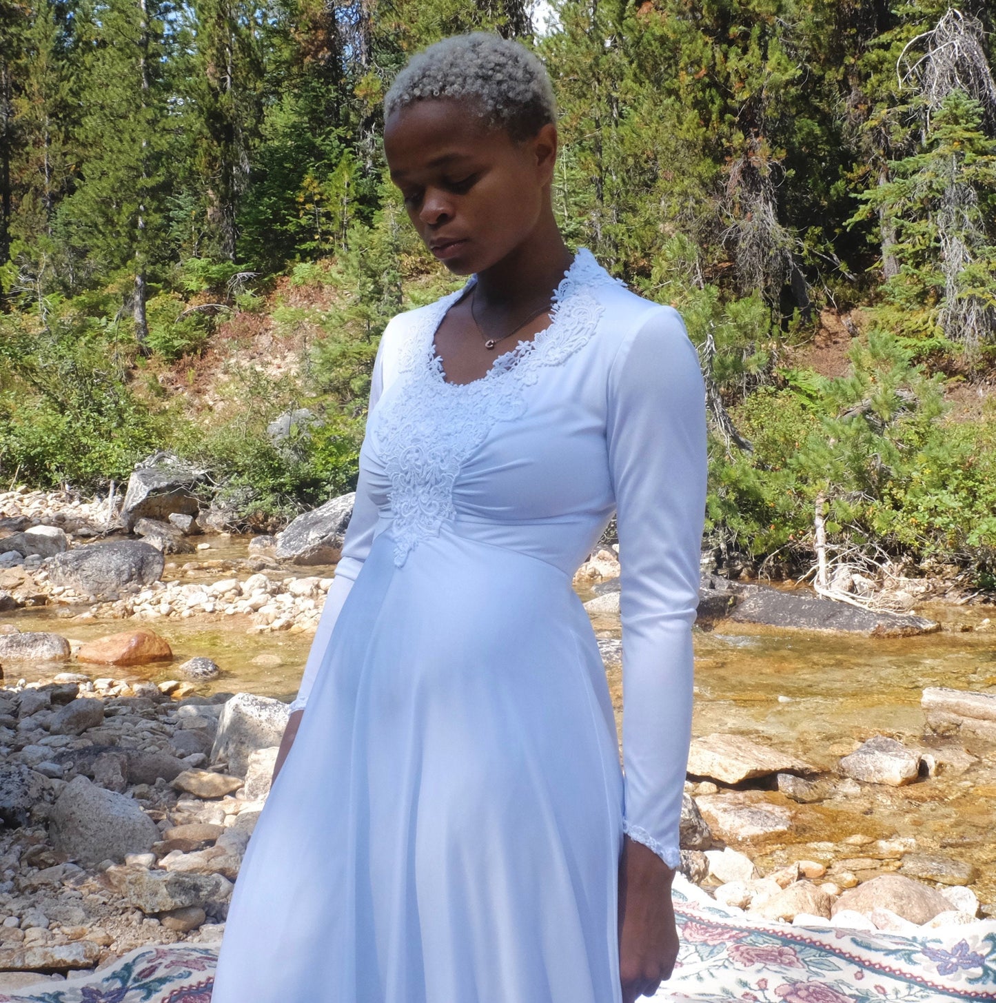 Vintage Wedding Dress and Veil Matching Set