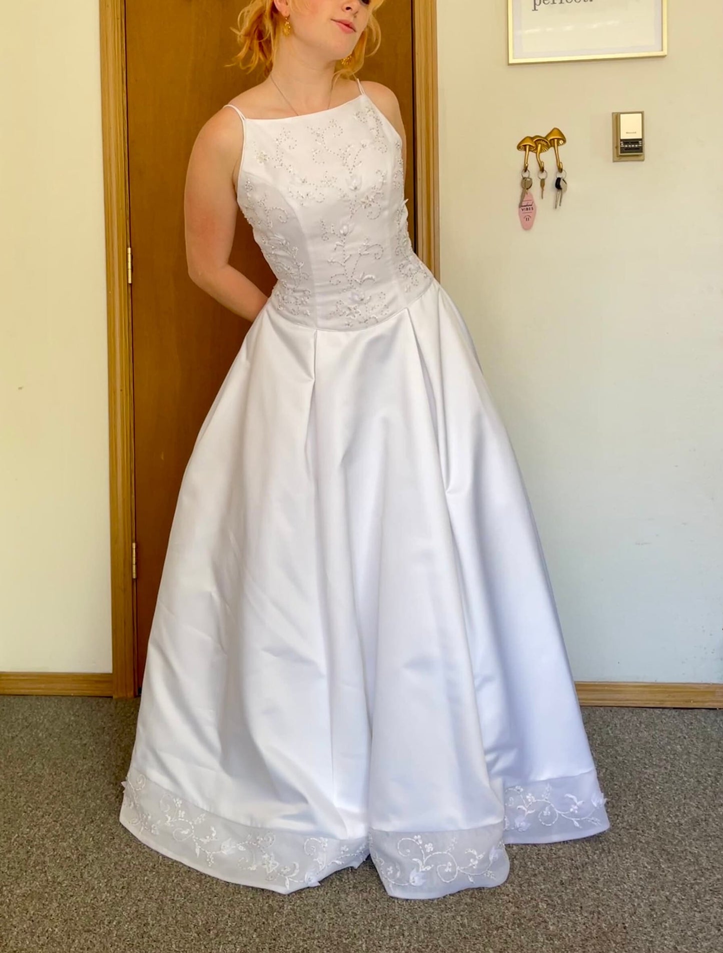 Jasmine Ballgown With Beaded Top & Adjustable Bustle