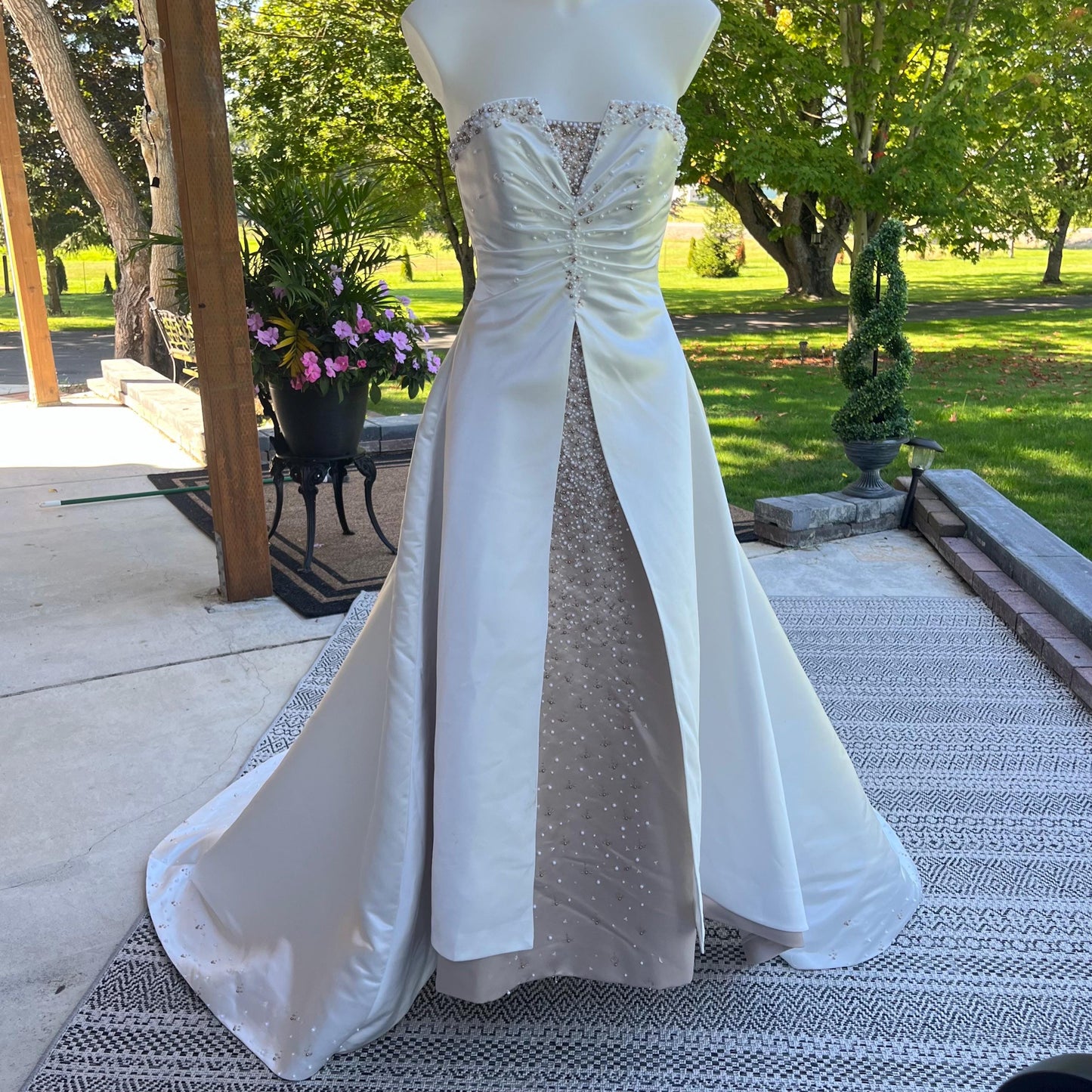 Maggie Sottero Couture Strapless Beaded A-line Gown with Corset Top