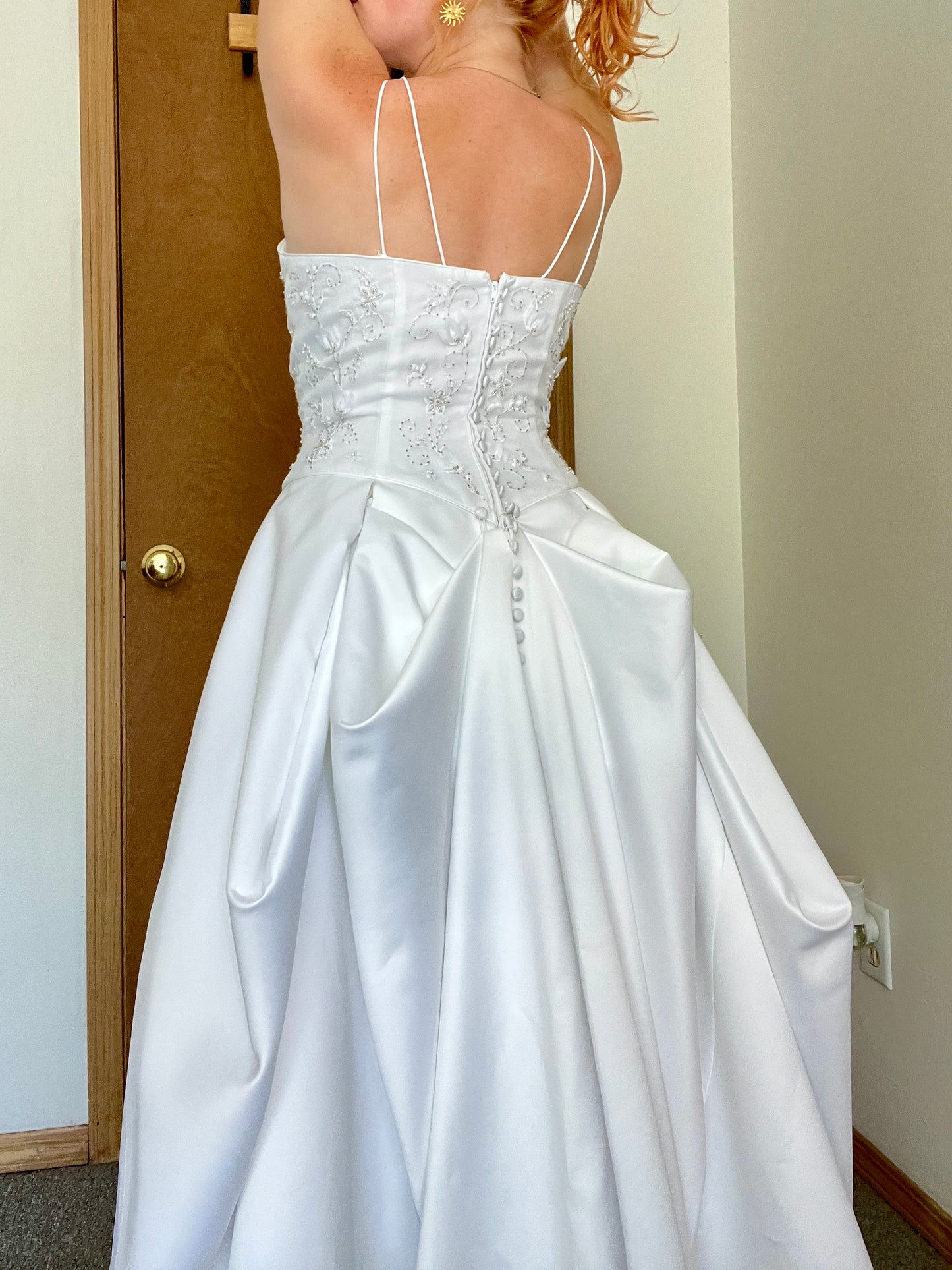 Jasmine Ballgown With Beaded Top & Adjustable Bustle