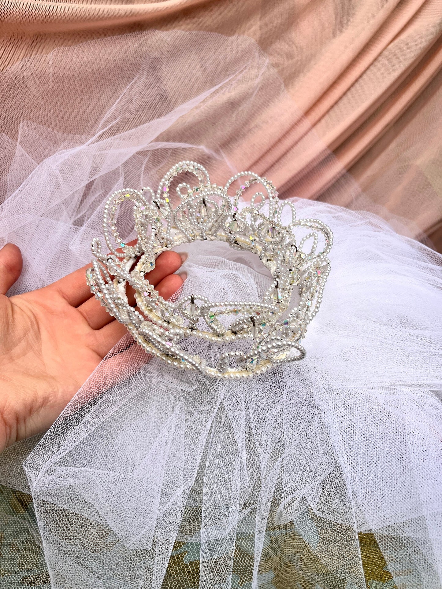 Beaded Crown and Veil
