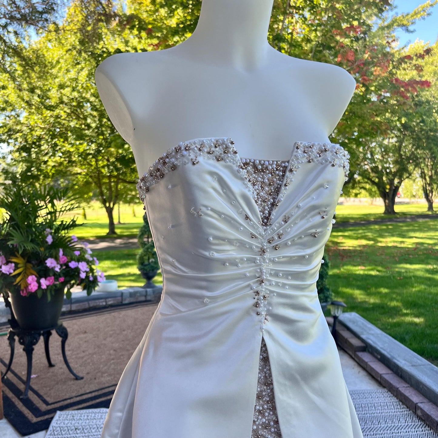 Maggie Sottero Couture Strapless Beaded A-line Gown with Corset Top