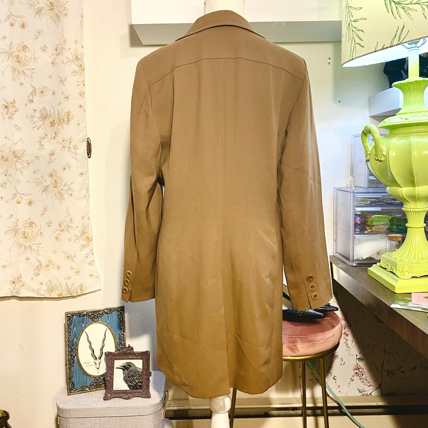 Jones New York Brown Wool Trench Coat