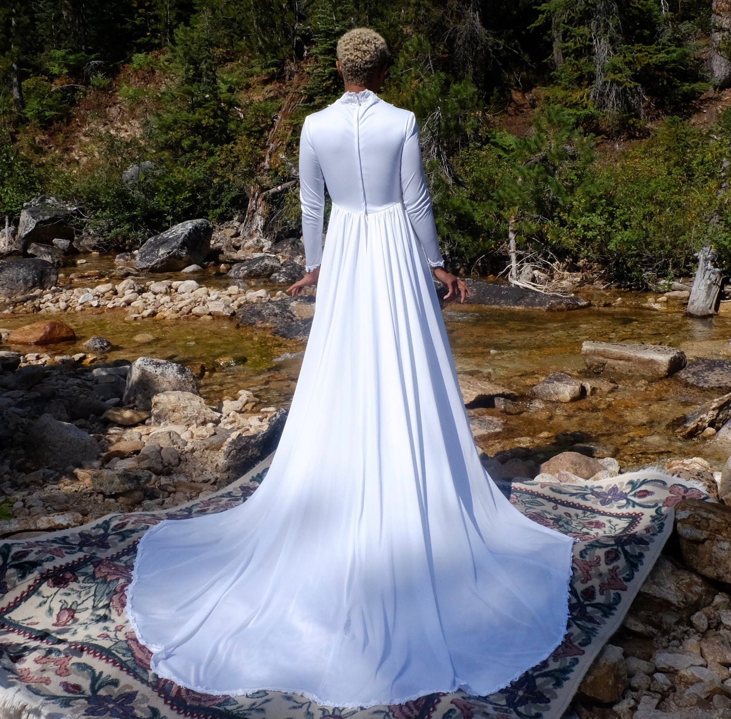 Vintage Wedding Dress and Veil Matching Set