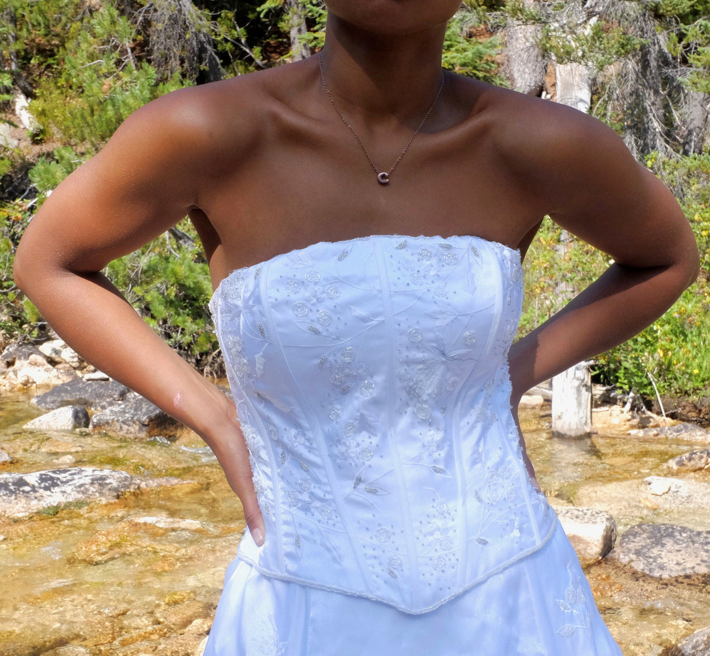 90's Vintage Sleeveless Corset Dress with Pickup Skirt