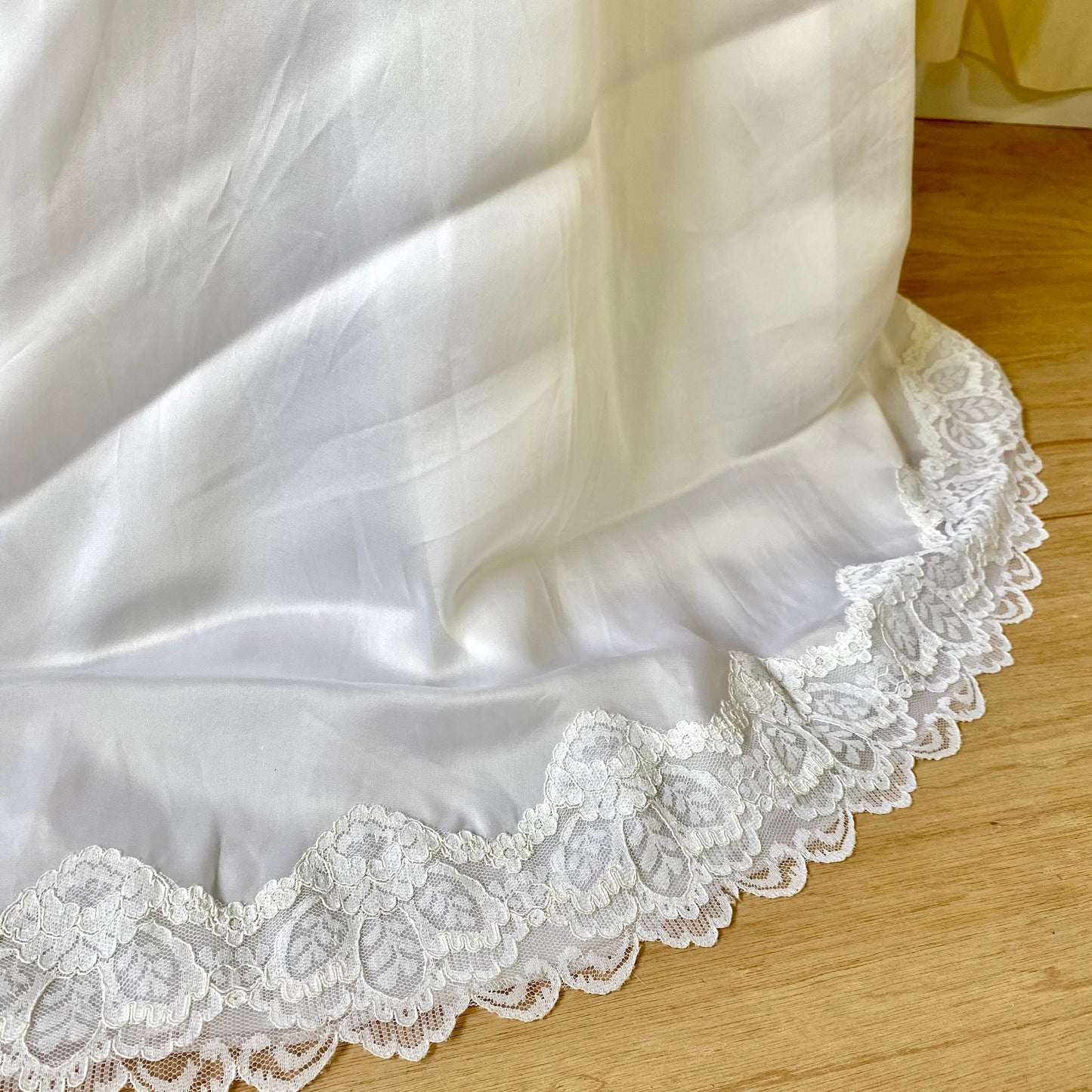 Vintage Ivory Wedding Dress with Pearl and Lace Detailing