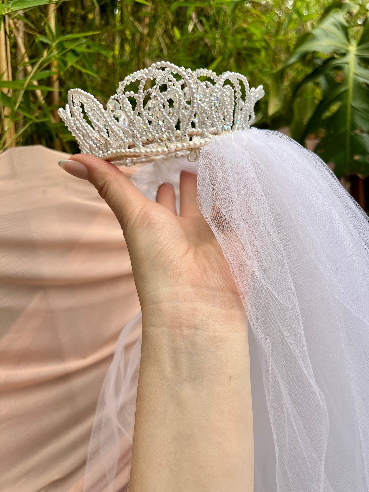 Beaded Crown and Veil