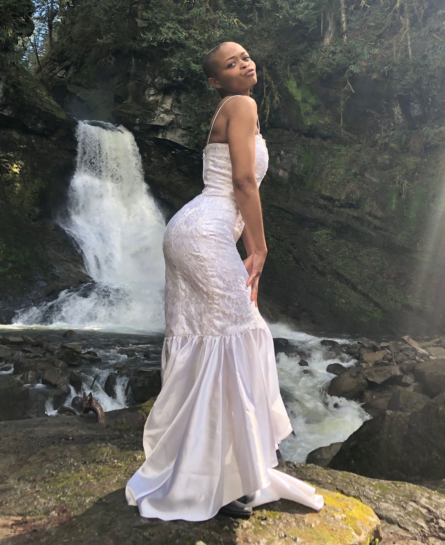 Vintage wedding dress with Matching Shawl