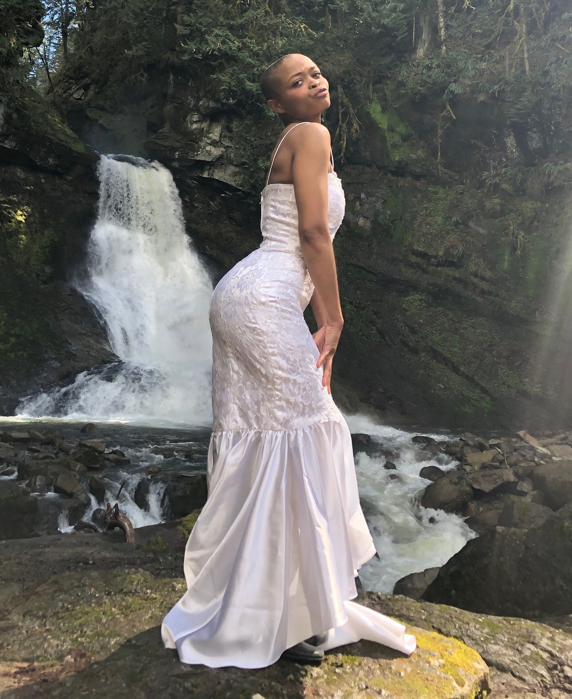 Vintage wedding dress with Matching Shawl