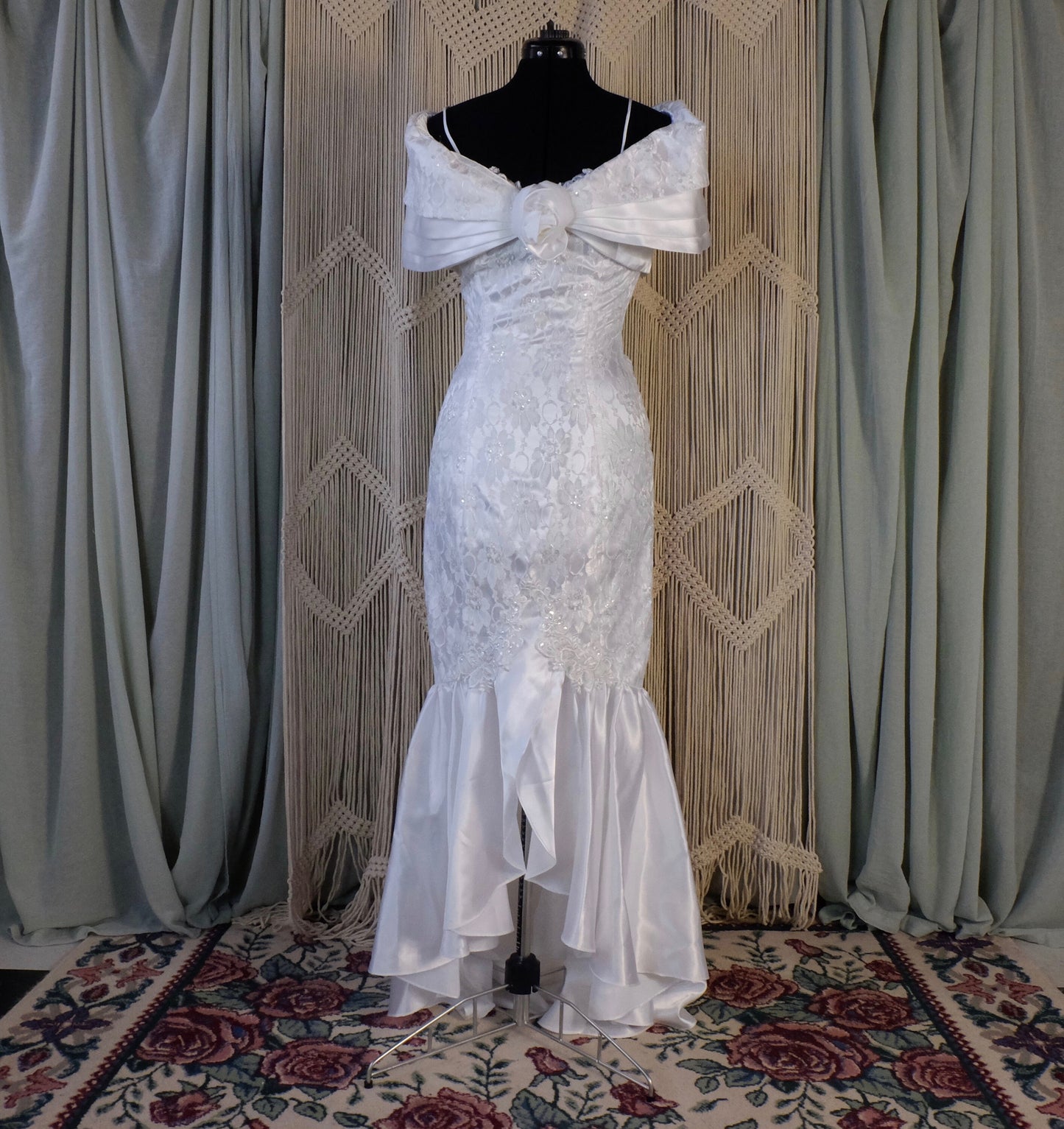 Vintage wedding dress with Matching Shawl