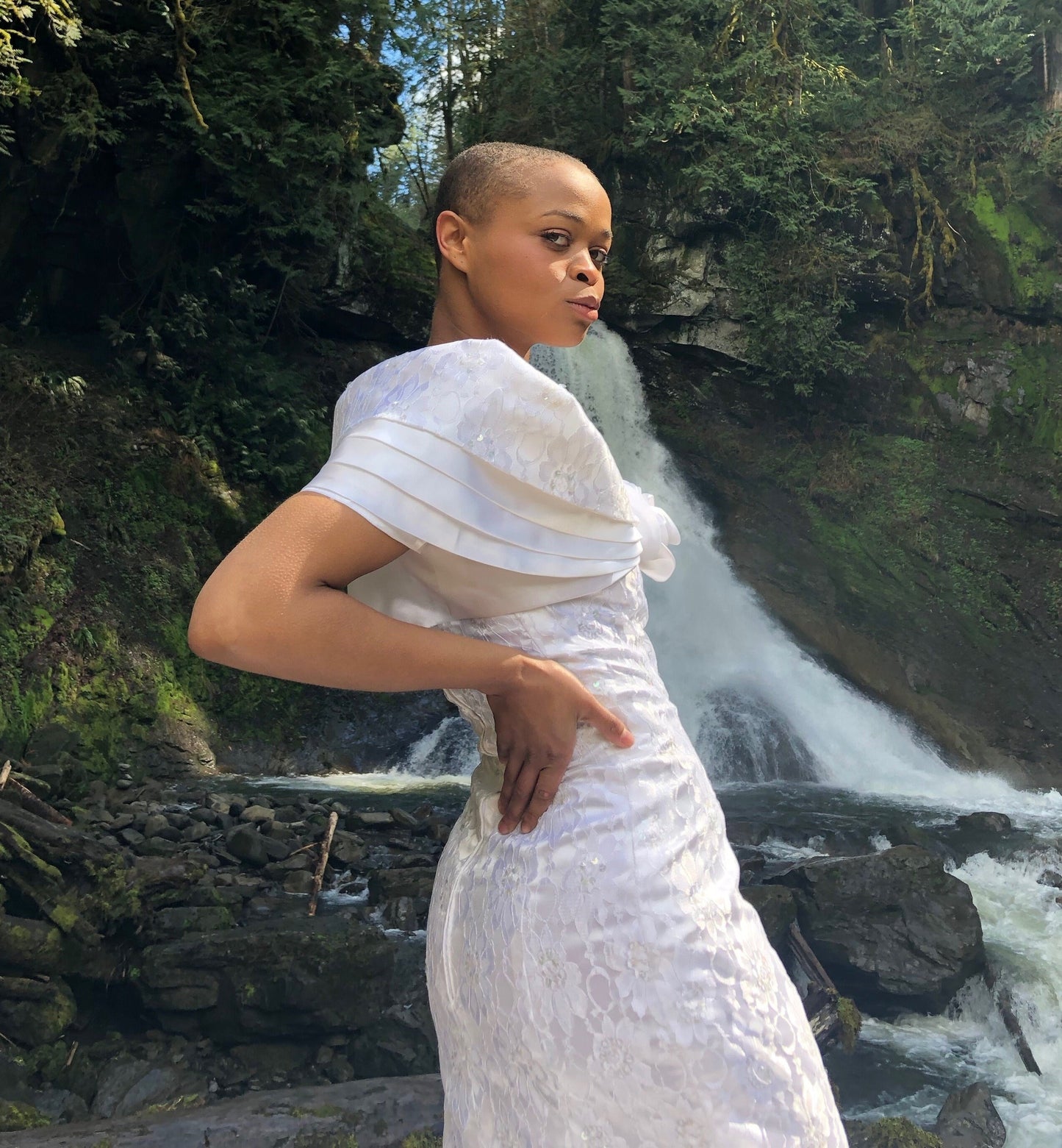 Vintage wedding dress with Matching Shawl