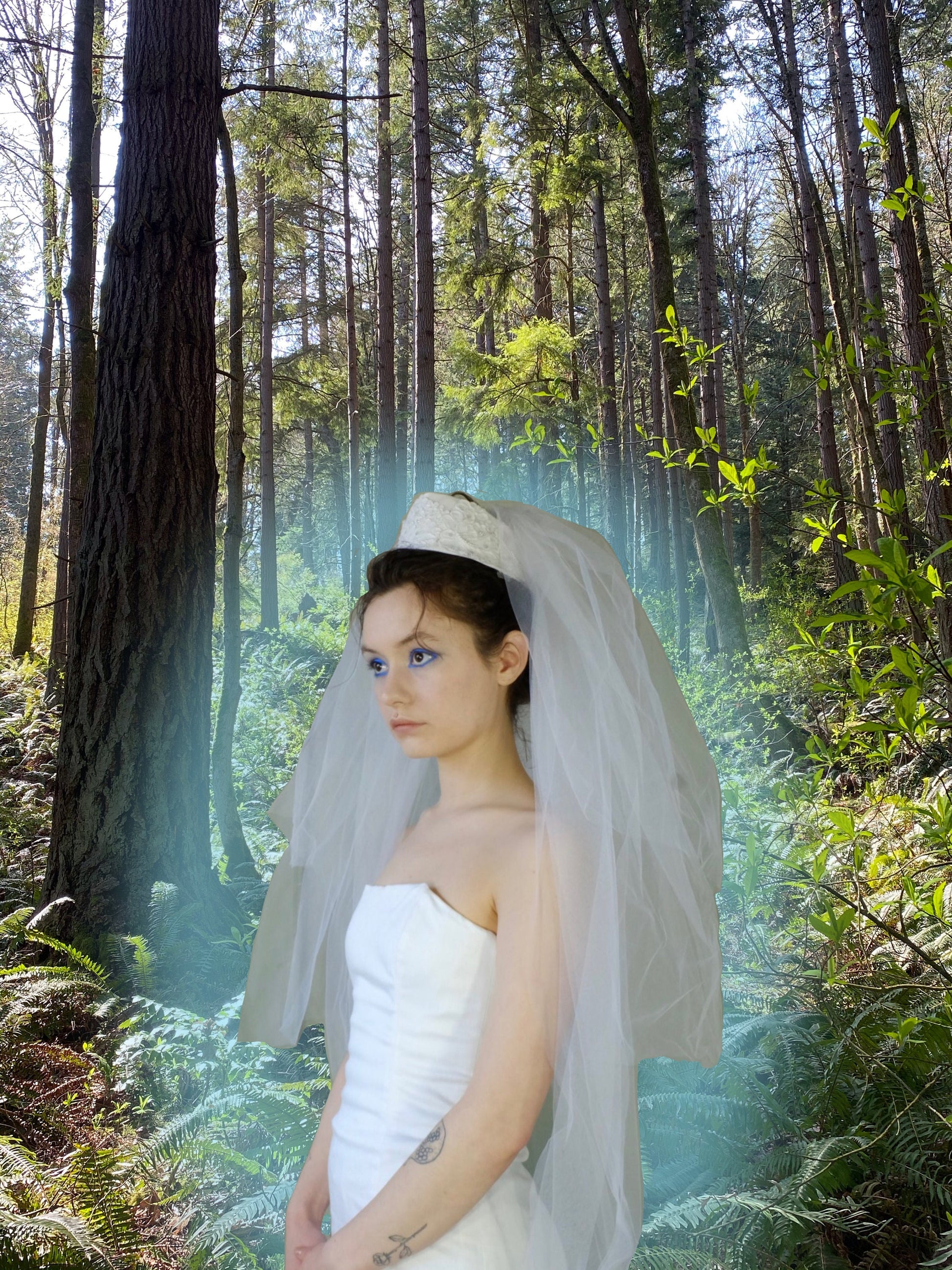 Vintage 3-Layer Veil with Headpiece