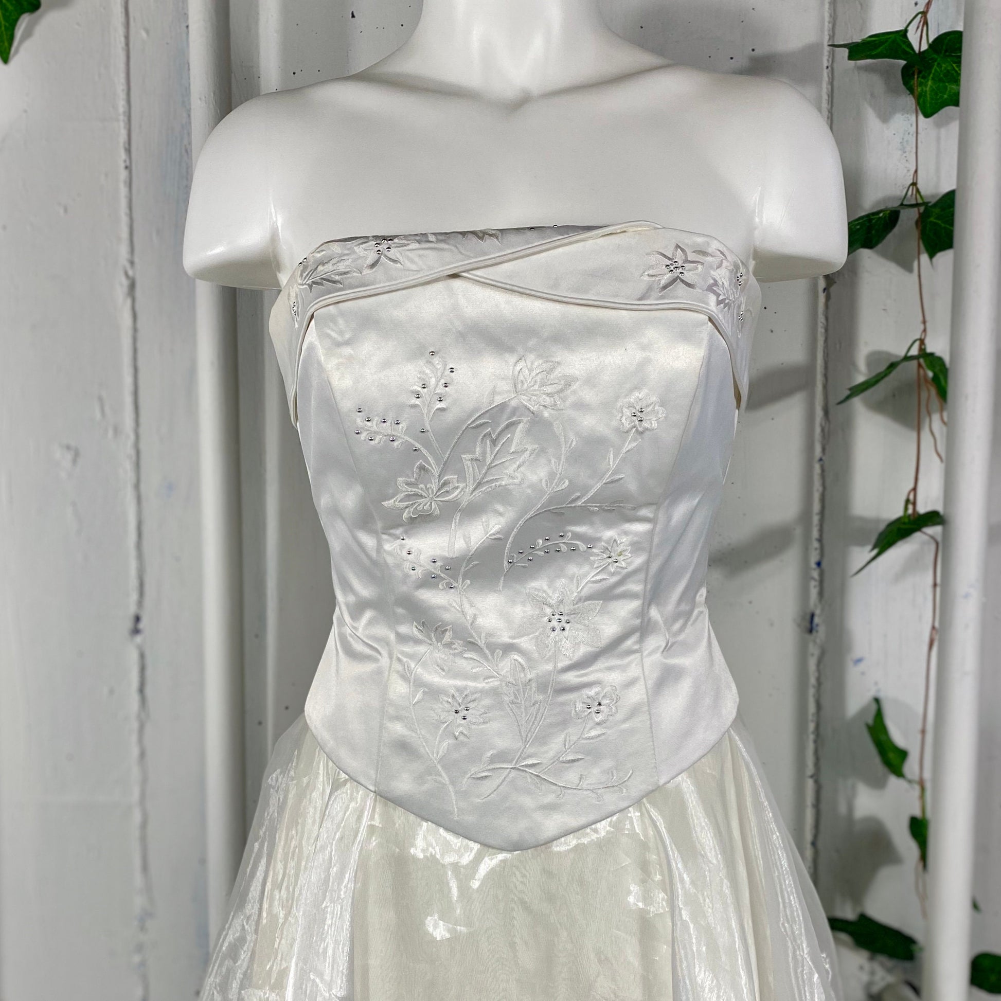 Strapless Short Organza Wedding Dress
