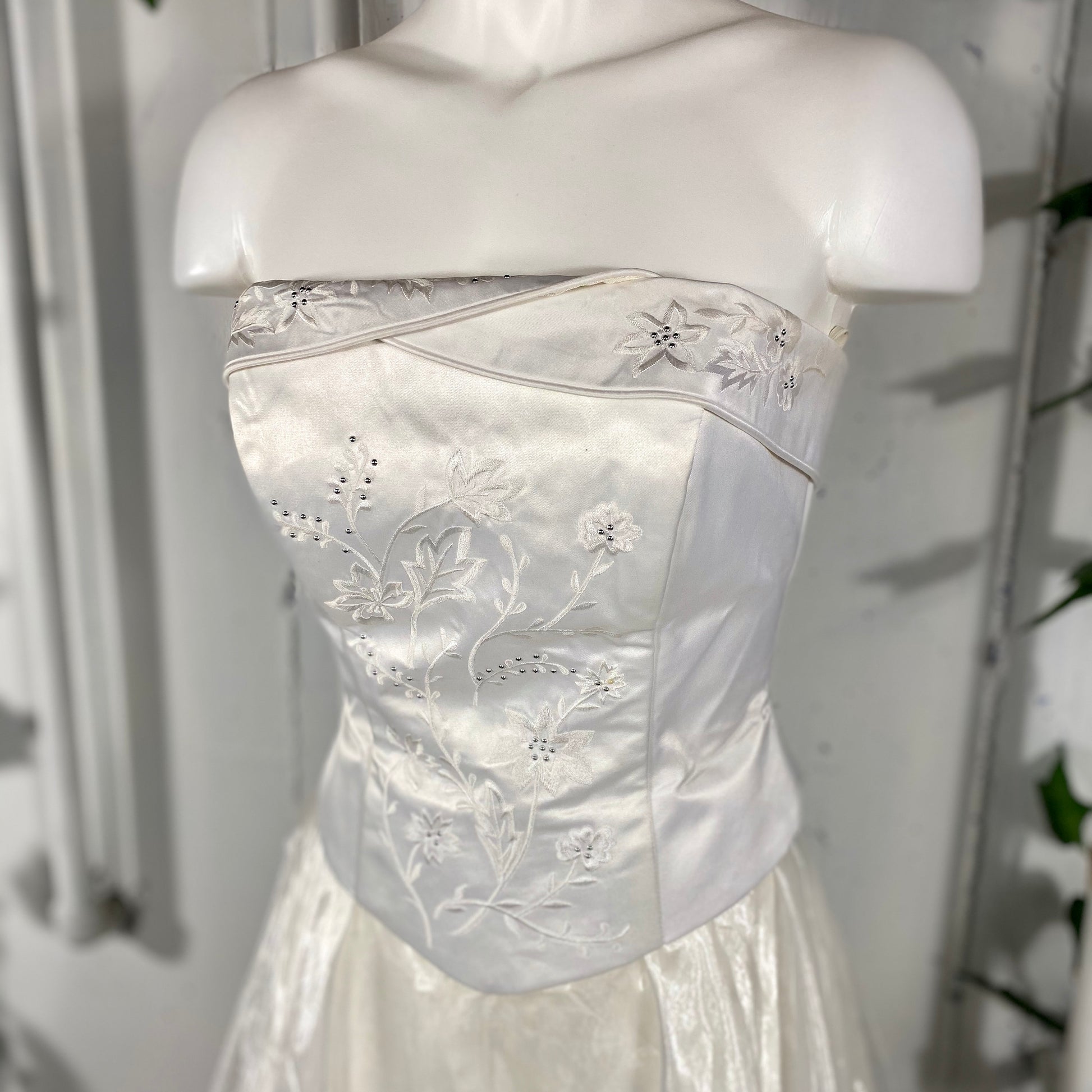 Strapless Short Organza Wedding Dress