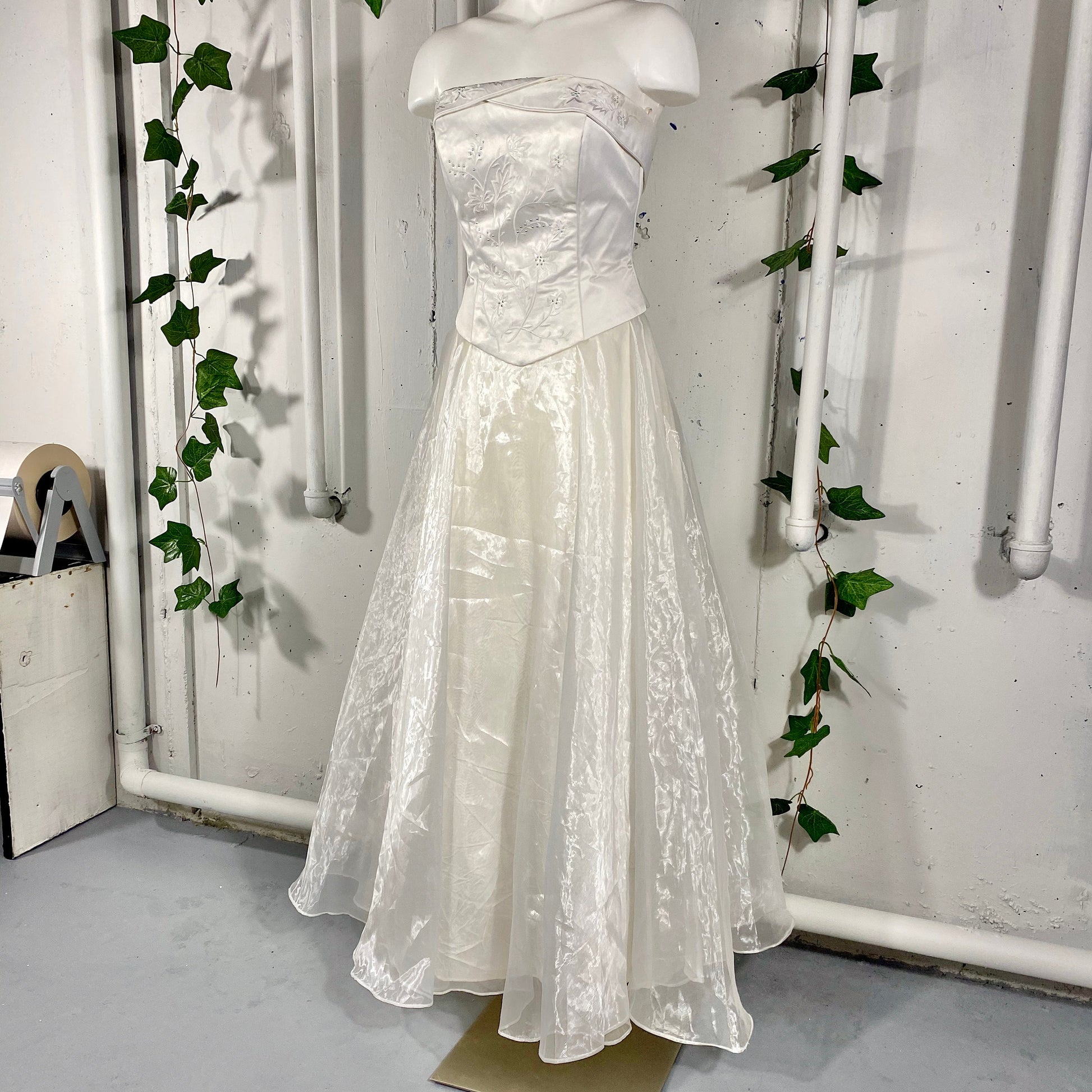 Strapless Short Organza Wedding Dress
