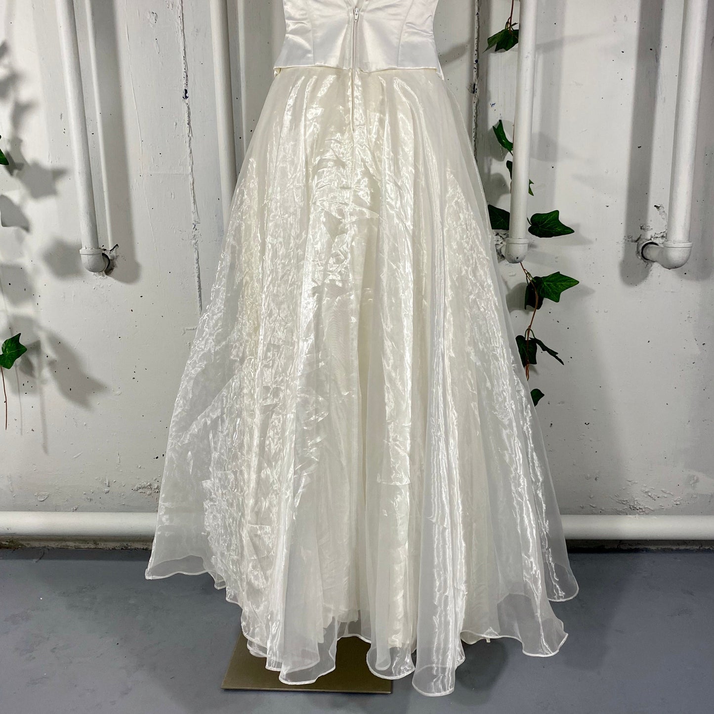 Strapless Short Organza Wedding Dress