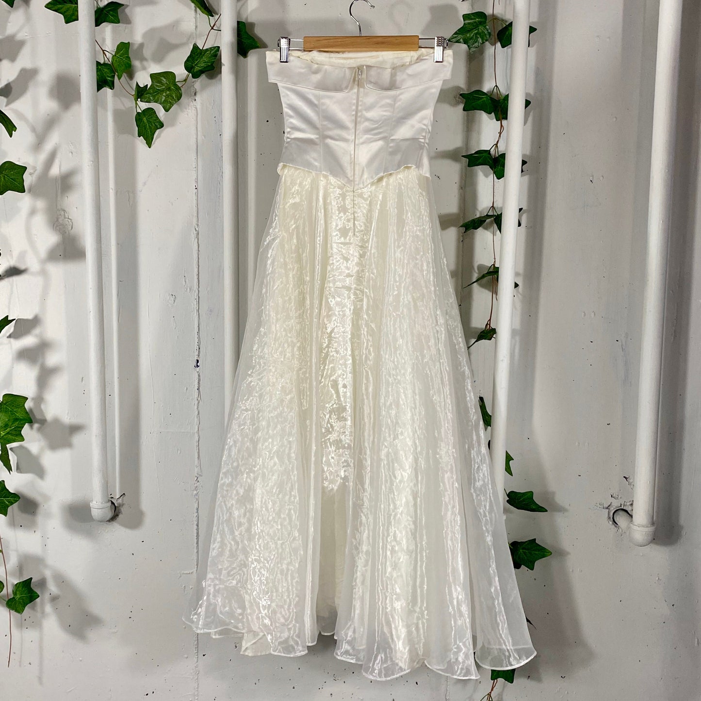 Strapless Short Organza Wedding Dress