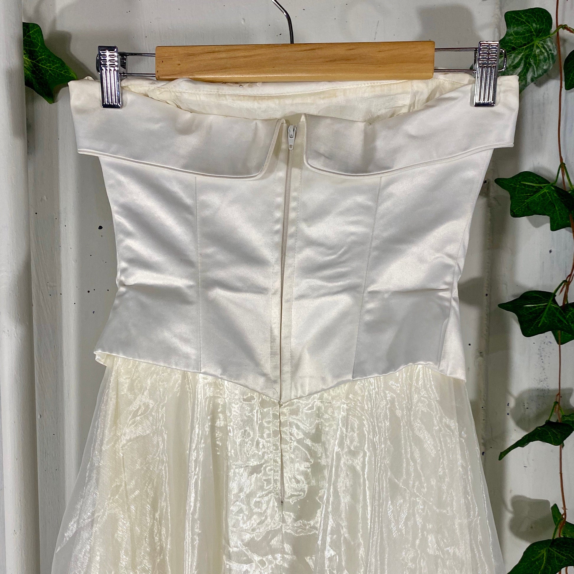 Strapless Short Organza Wedding Dress