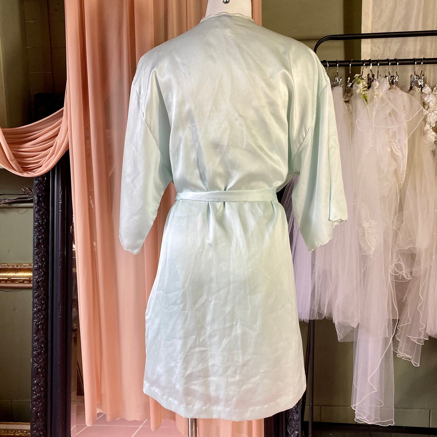 Light Turquoise Vintage Nightgown & Night Robe