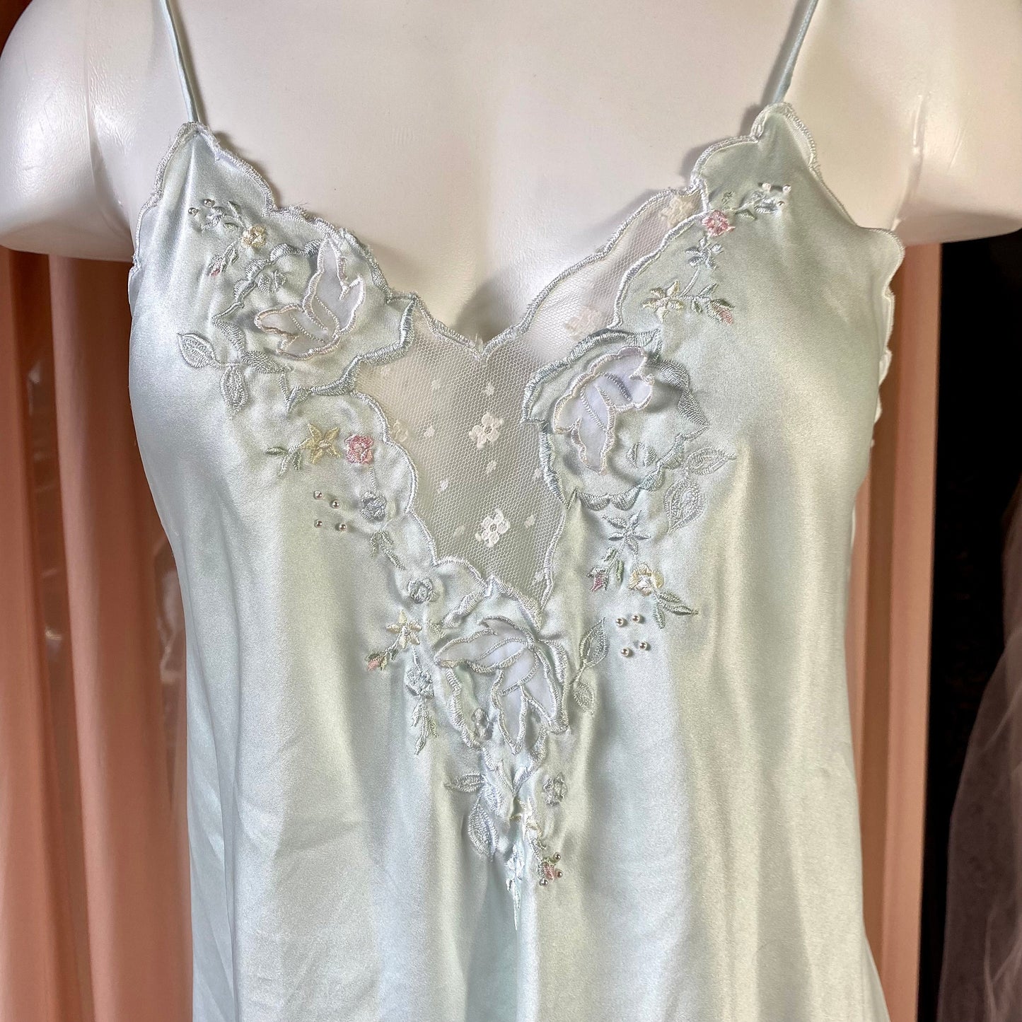 Light Turquoise Vintage Nightgown & Night Robe