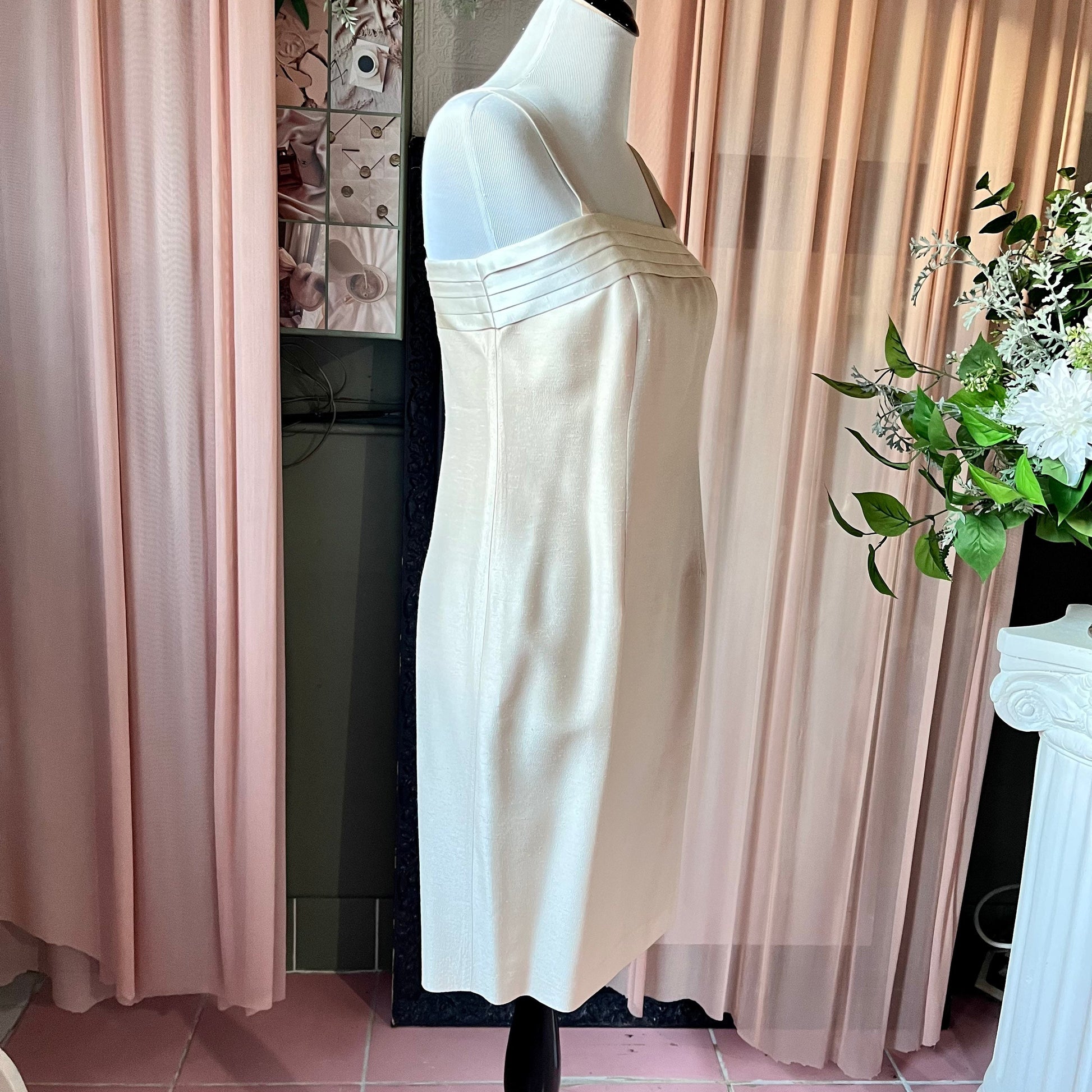 Champagne Slip Dress With Matching Jacket Set