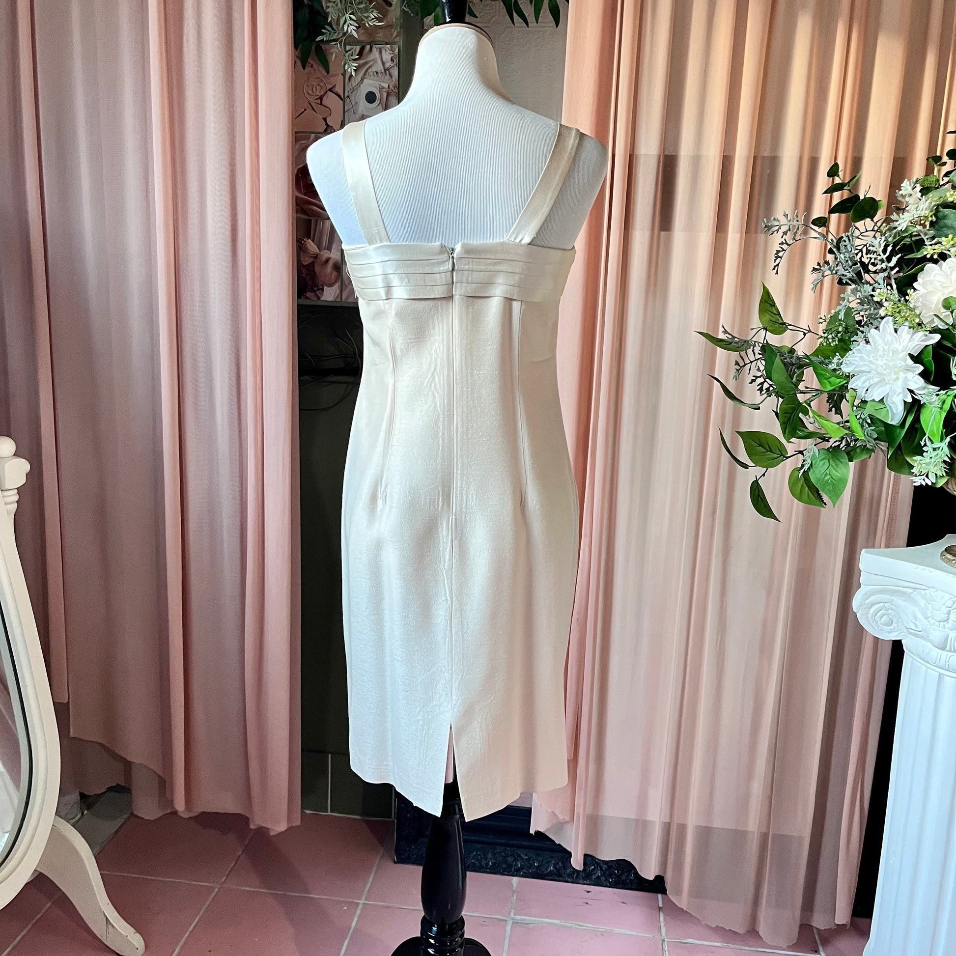 Champagne Slip Dress With Matching Jacket Set