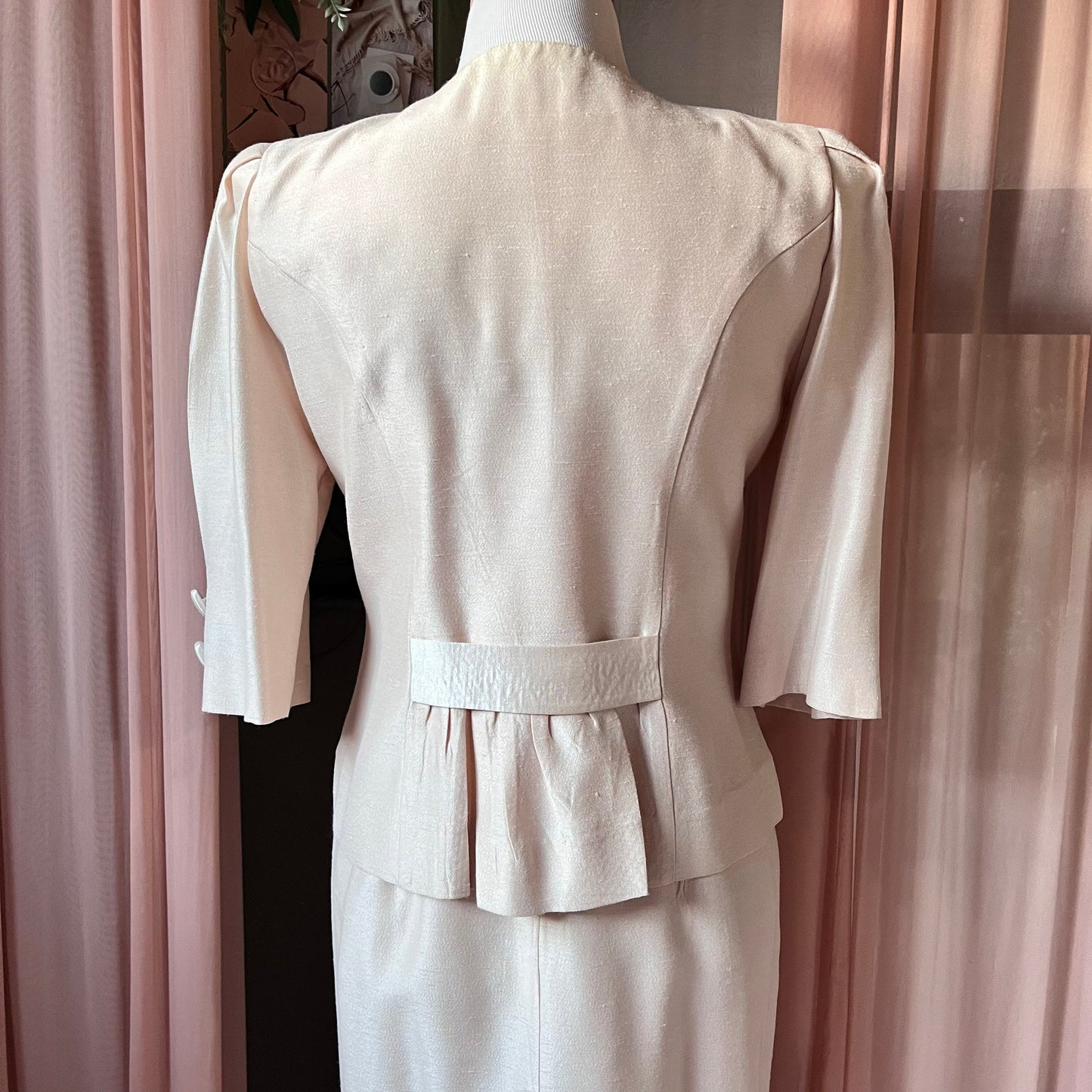 Champagne Slip Dress With Matching Jacket Set