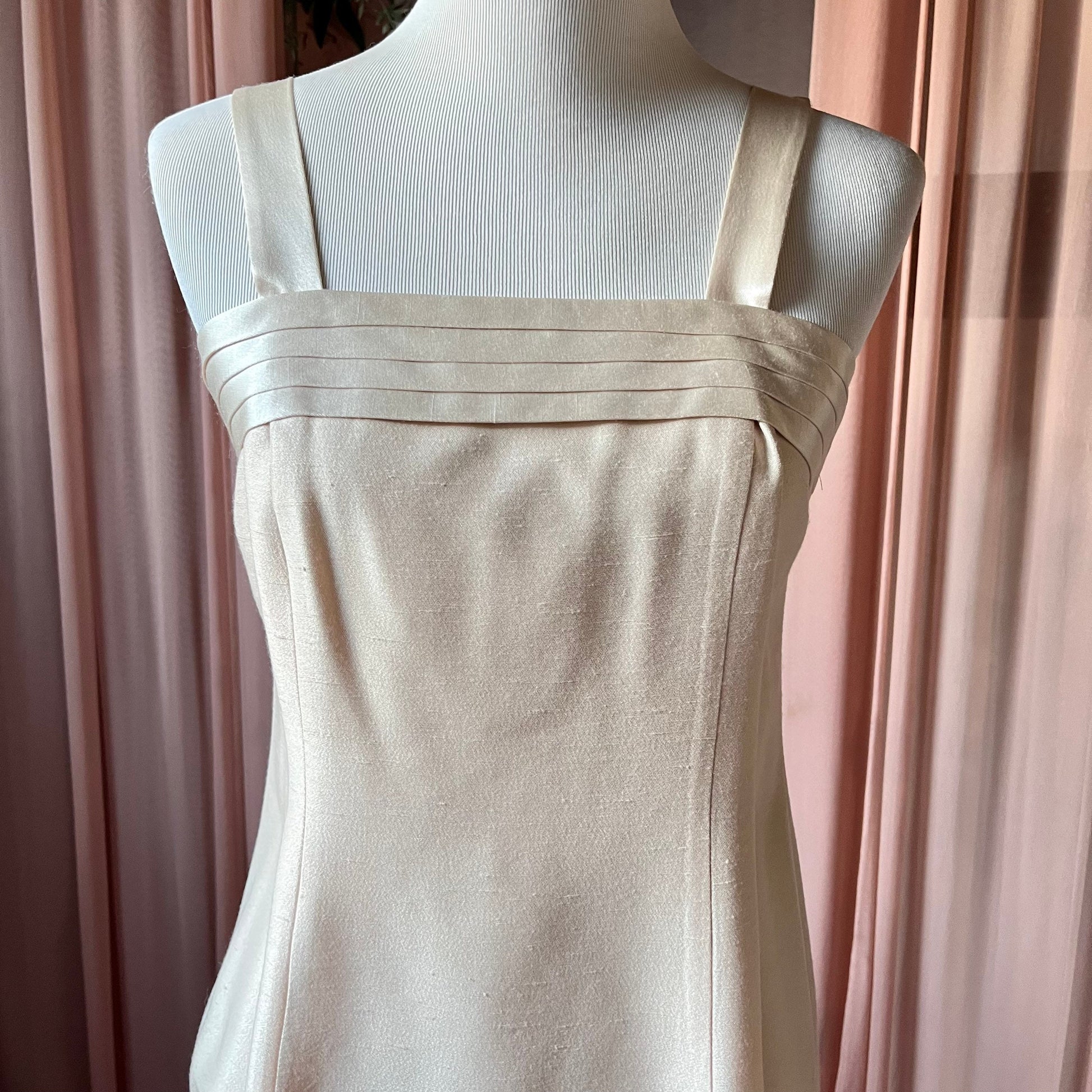 Champagne Slip Dress With Matching Jacket Set