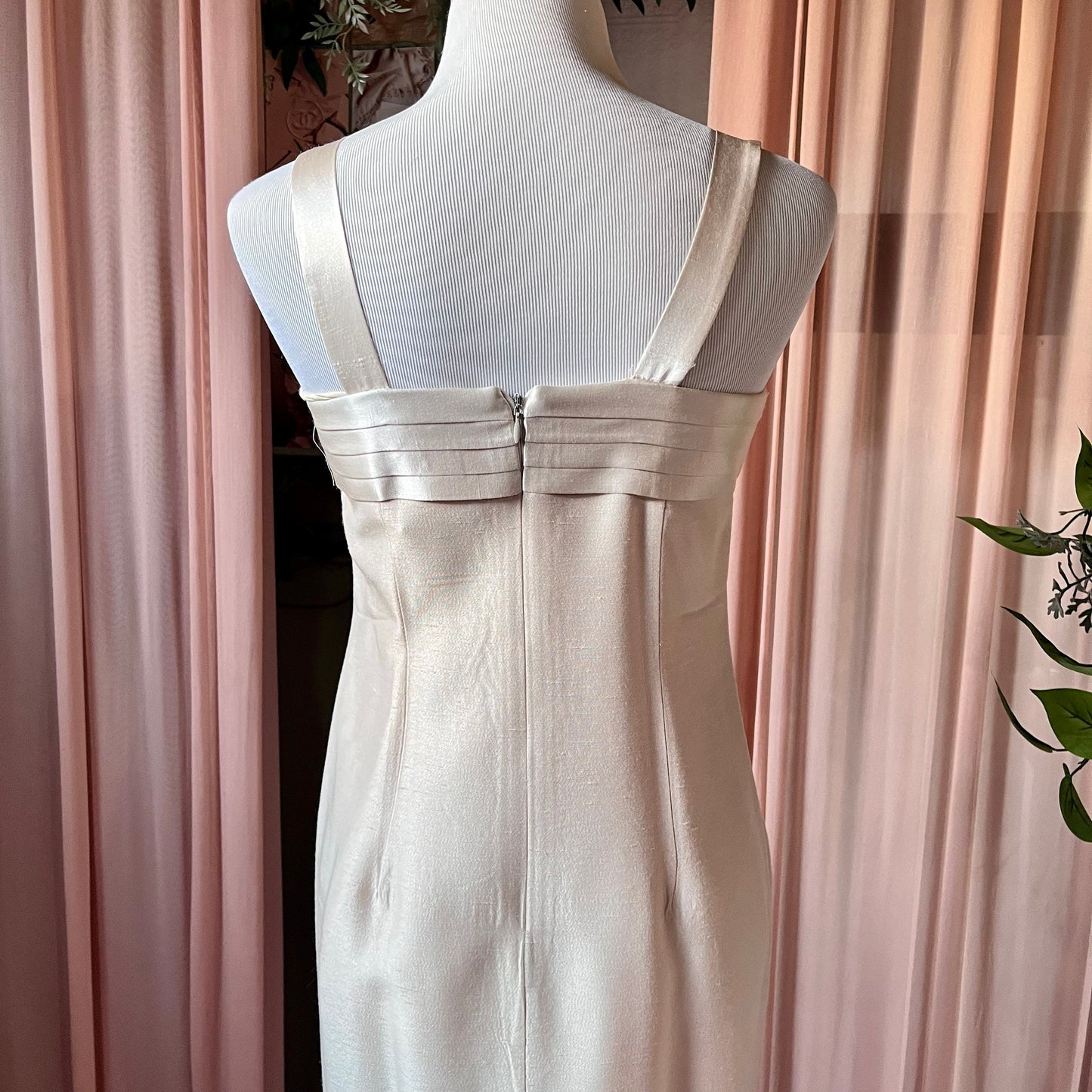 Champagne Slip Dress With Matching Jacket Set
