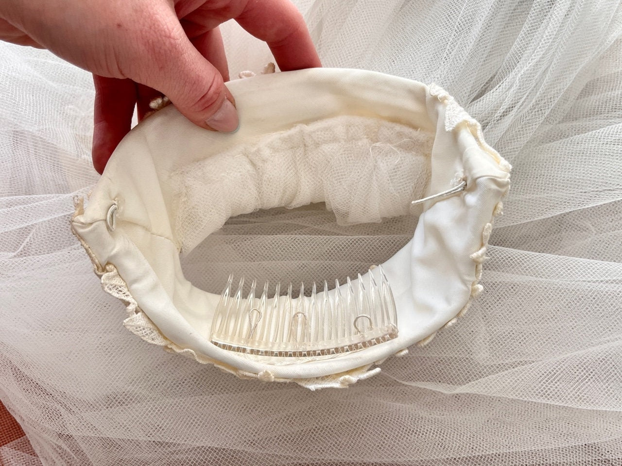 Cathedral Veil With Floral Headpiece an Appliques