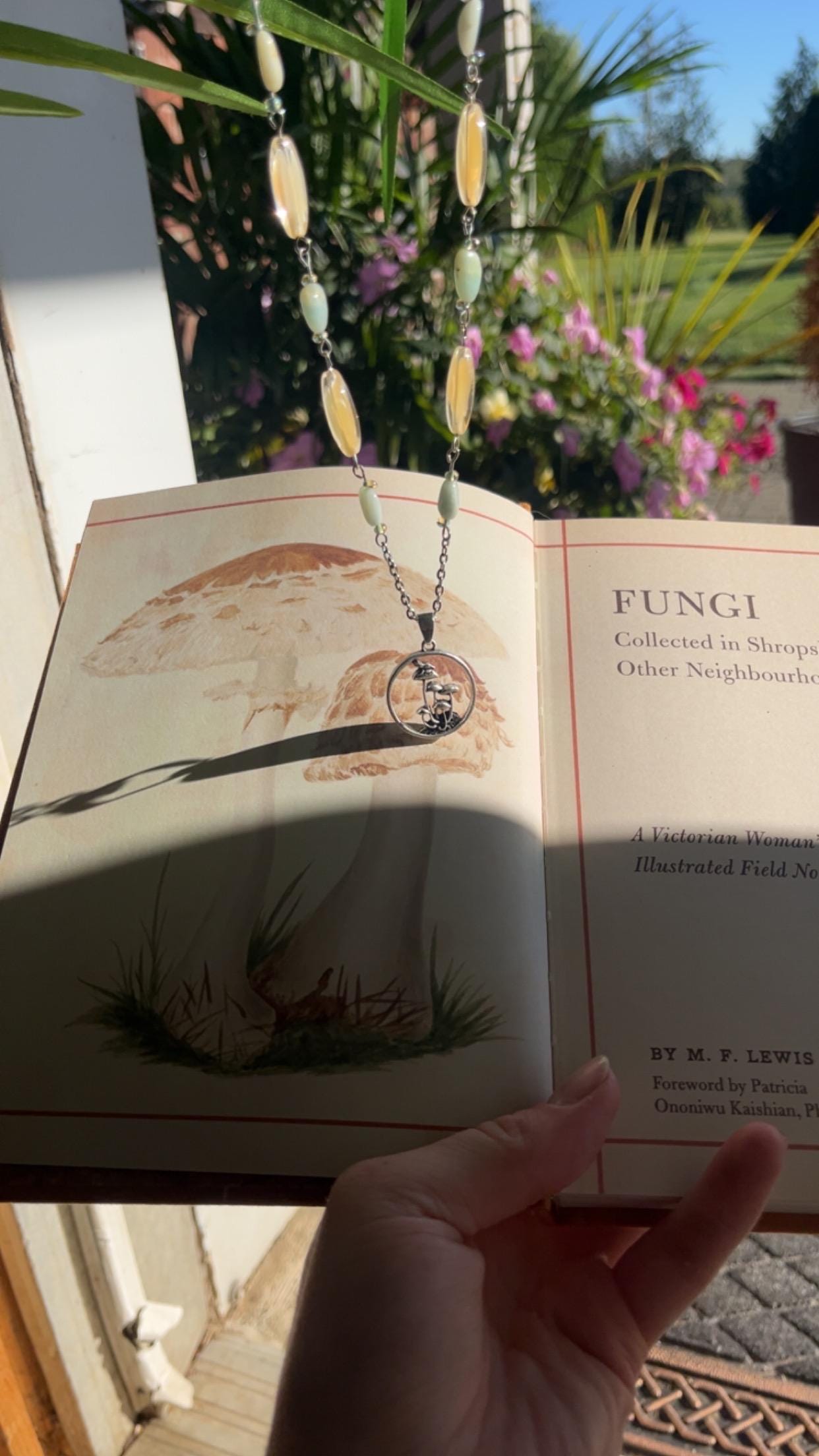 Enchanting Mushroom Pendant Necklace – Handmade Fantasy Jewelry