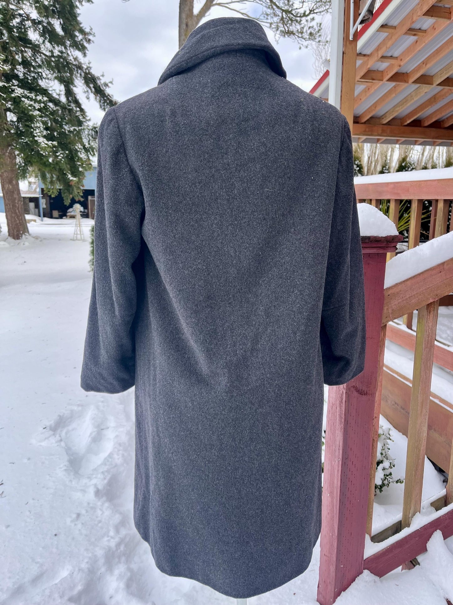 Vintage Gray Wool Coat - Prince Fashion Hong Kong