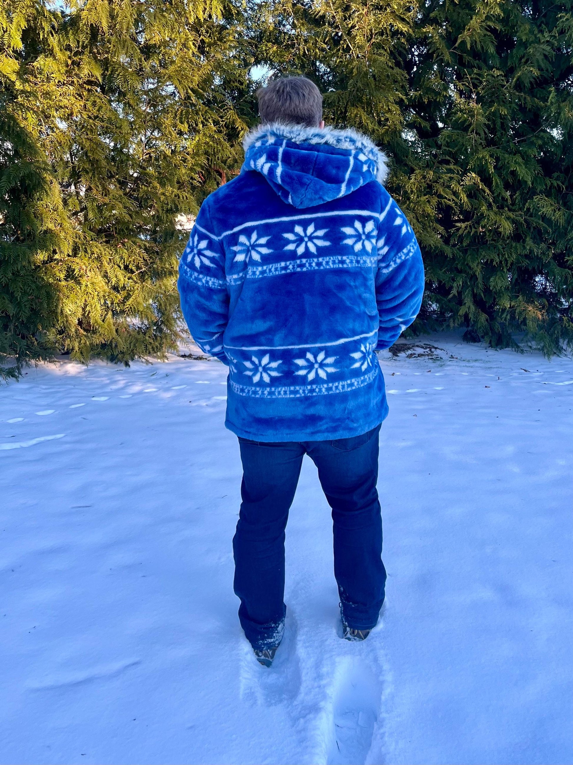 Oversized Reversible Faux Fur Jacket with Hidden Pockets!