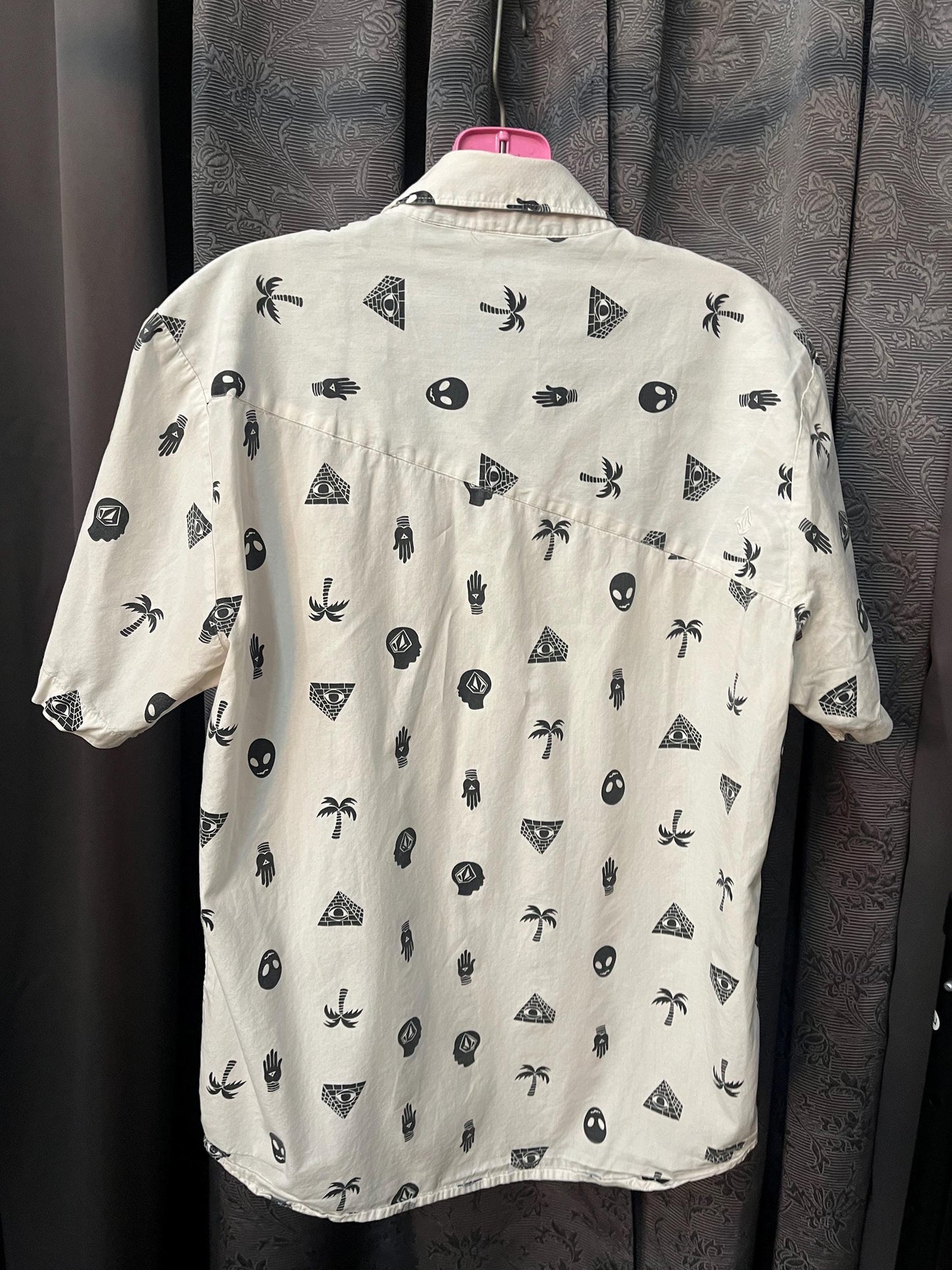 Mystic Elements Button-Up Shirt – Mysterious Symbols & Aliens