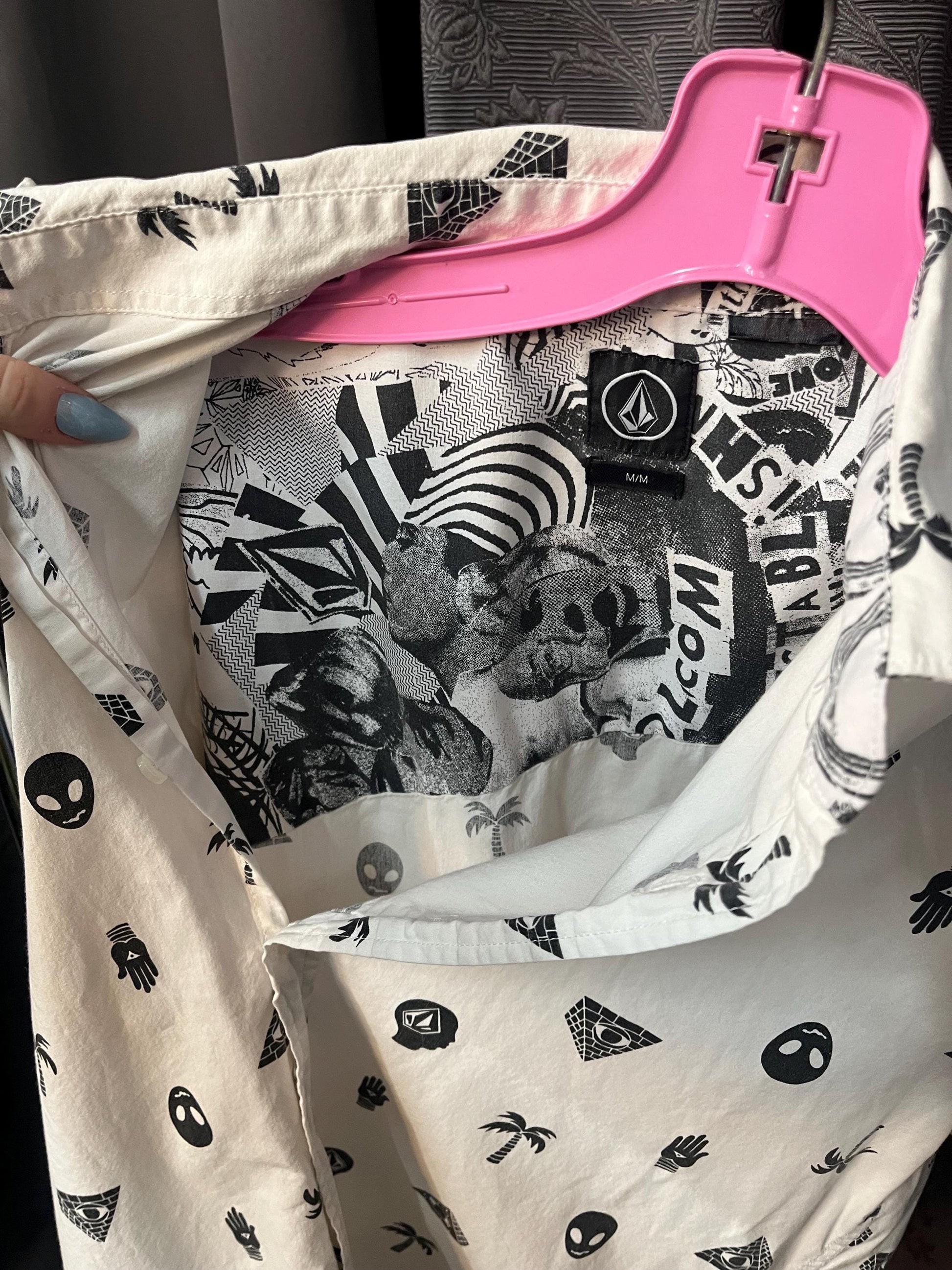 Mystic Elements Button-Up Shirt – Mysterious Symbols & Aliens