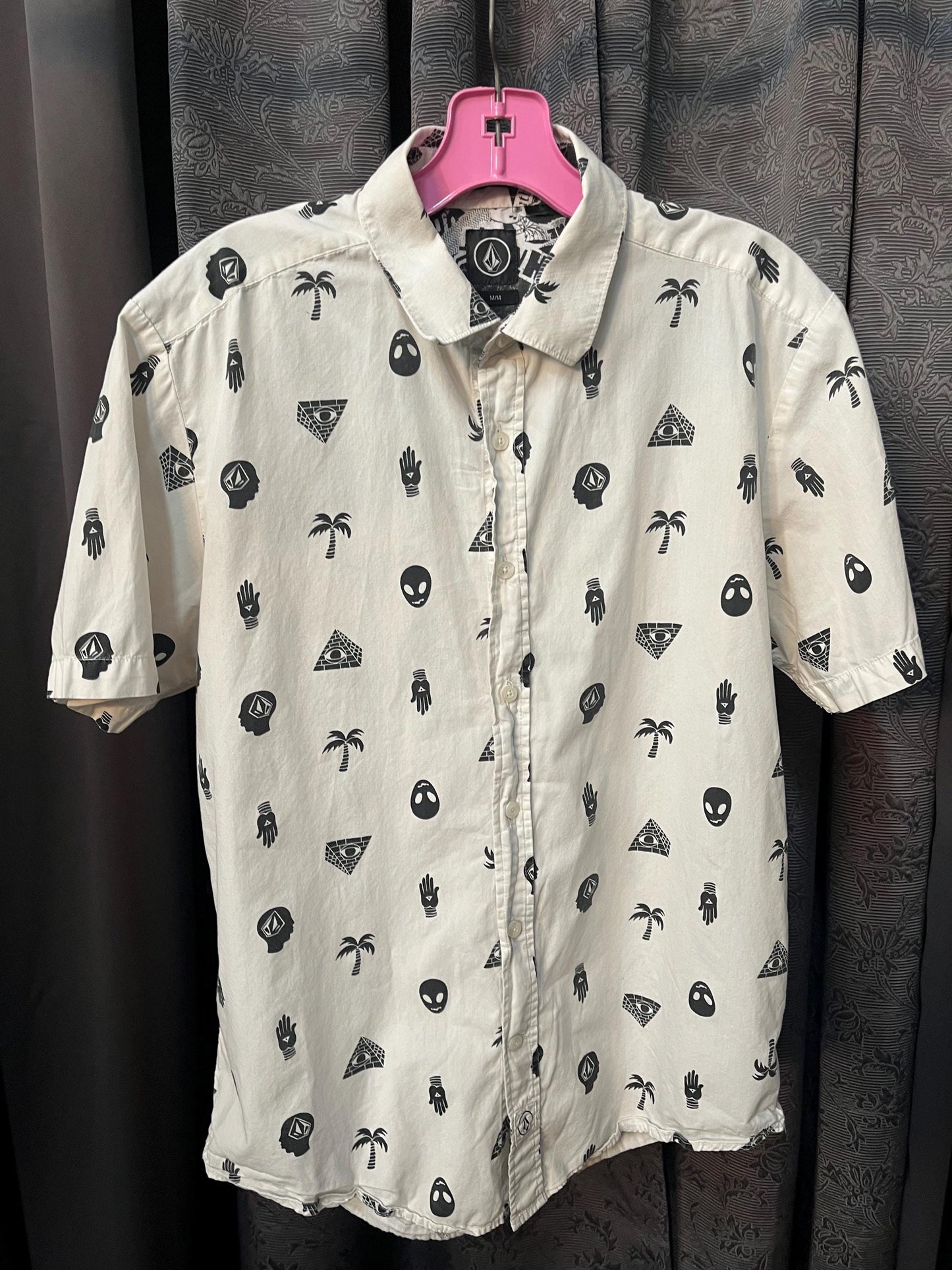 Mystic Elements Button-Up Shirt – Mysterious Symbols & Aliens