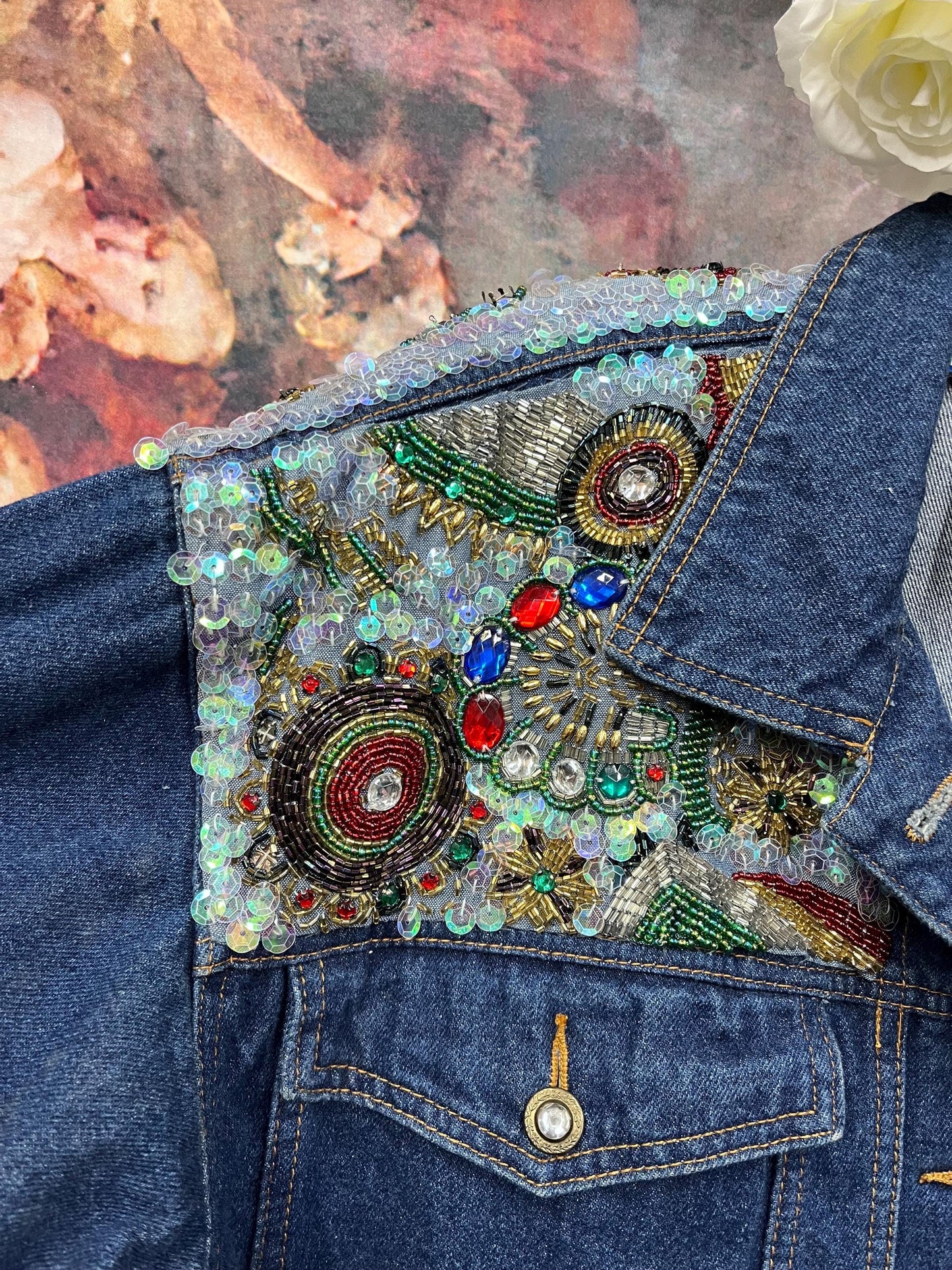 Vintage I.B. Diffusion Beaded Denim Jacket – 1991