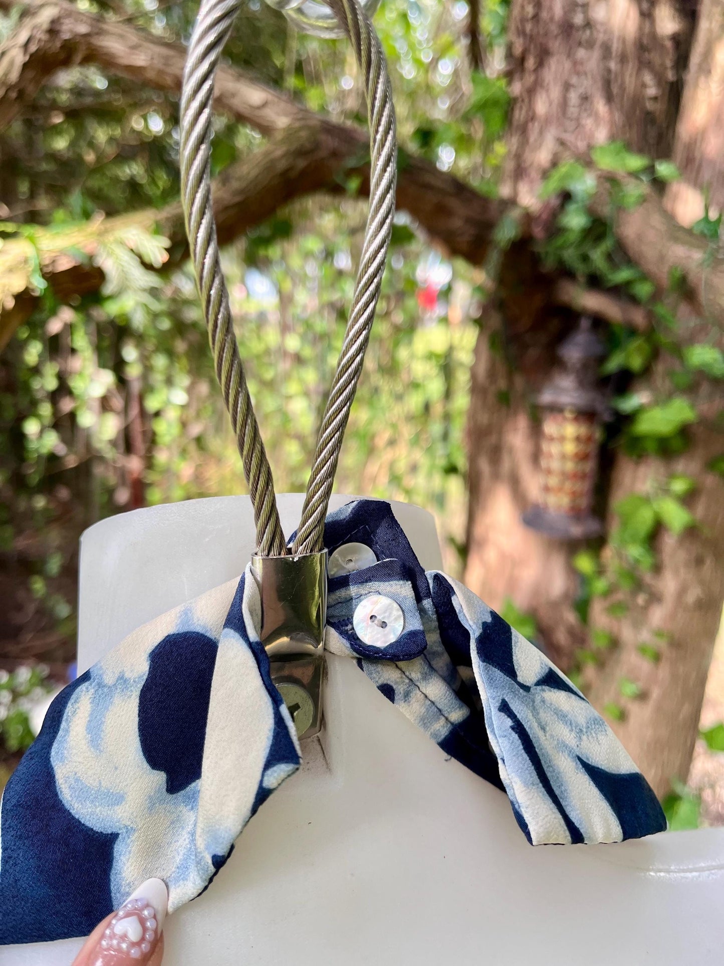Vintage Navy & Ivory Floral Halter Romper – Island Dreamscape Edition