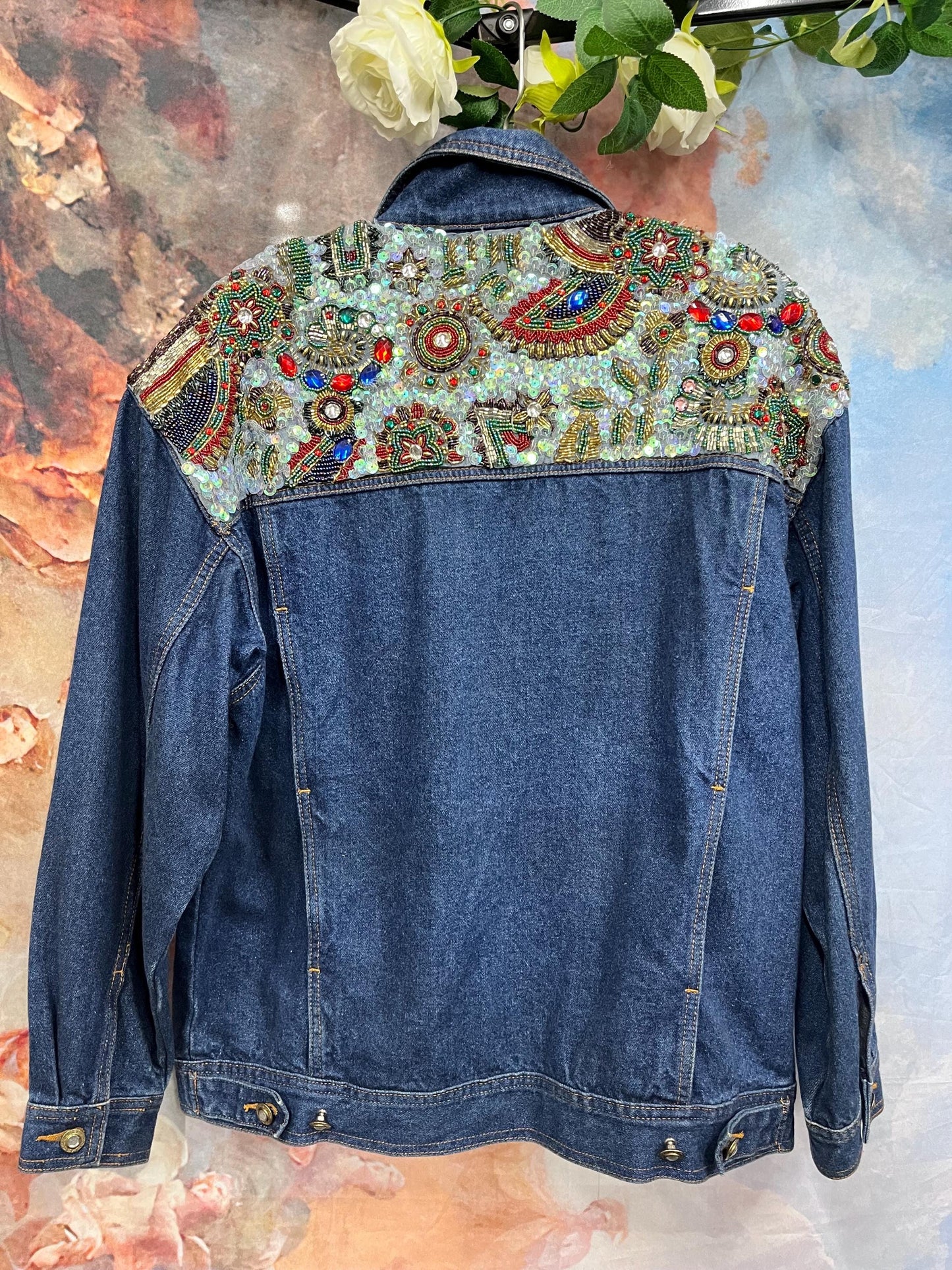 Vintage I.B. Diffusion Beaded Denim Jacket – 1991