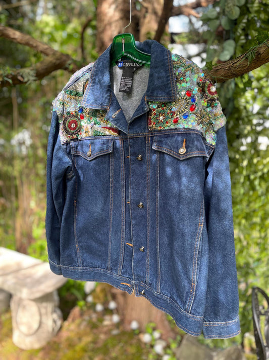 Vintage I.B. Diffusion Beaded Denim Jacket – 1991
