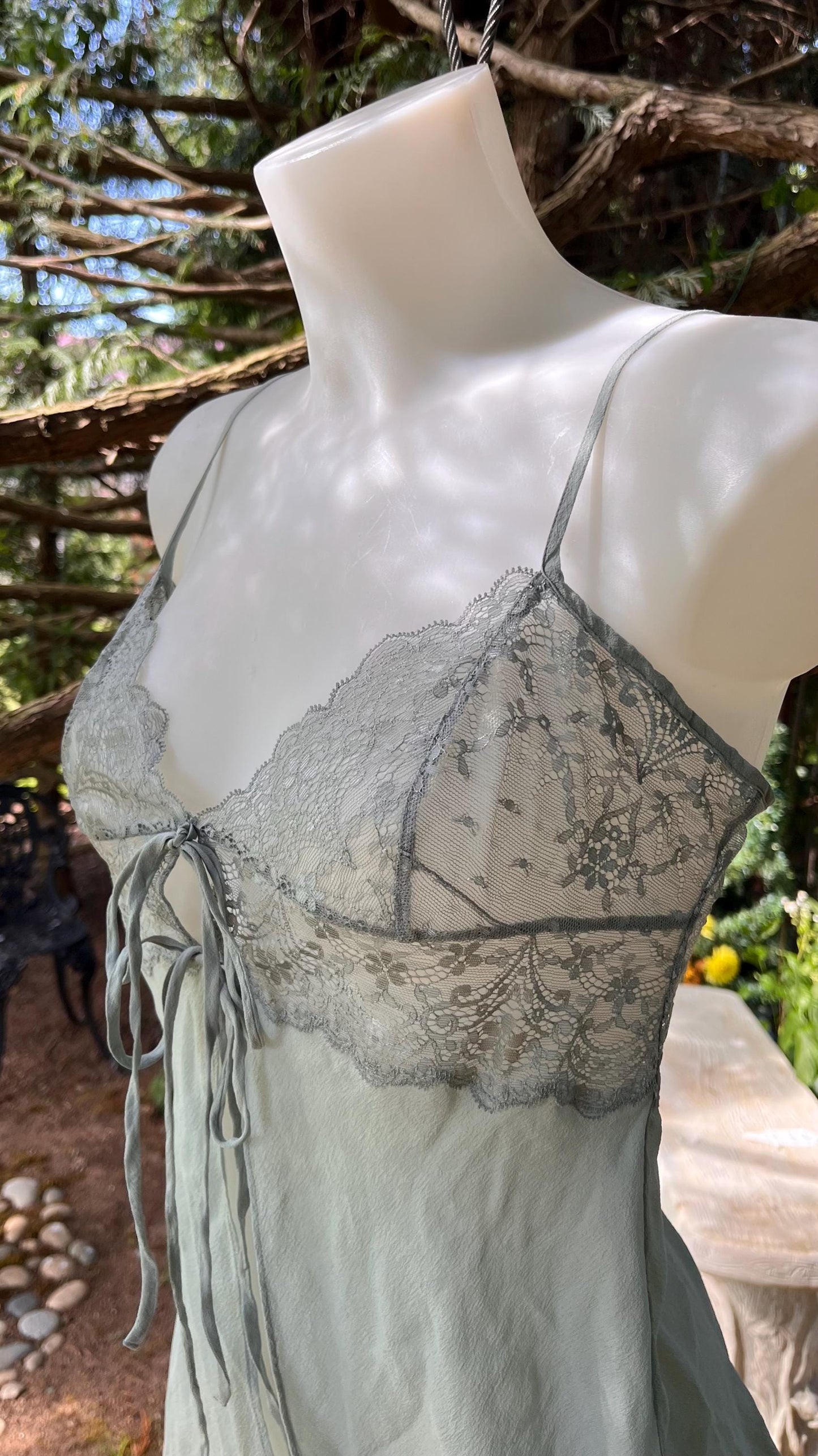 Misty Sage Lace Cami Top