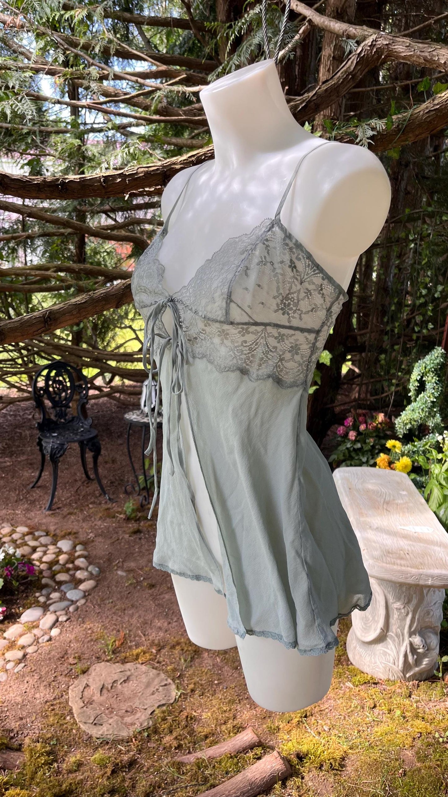 Misty Sage Lace Cami Top