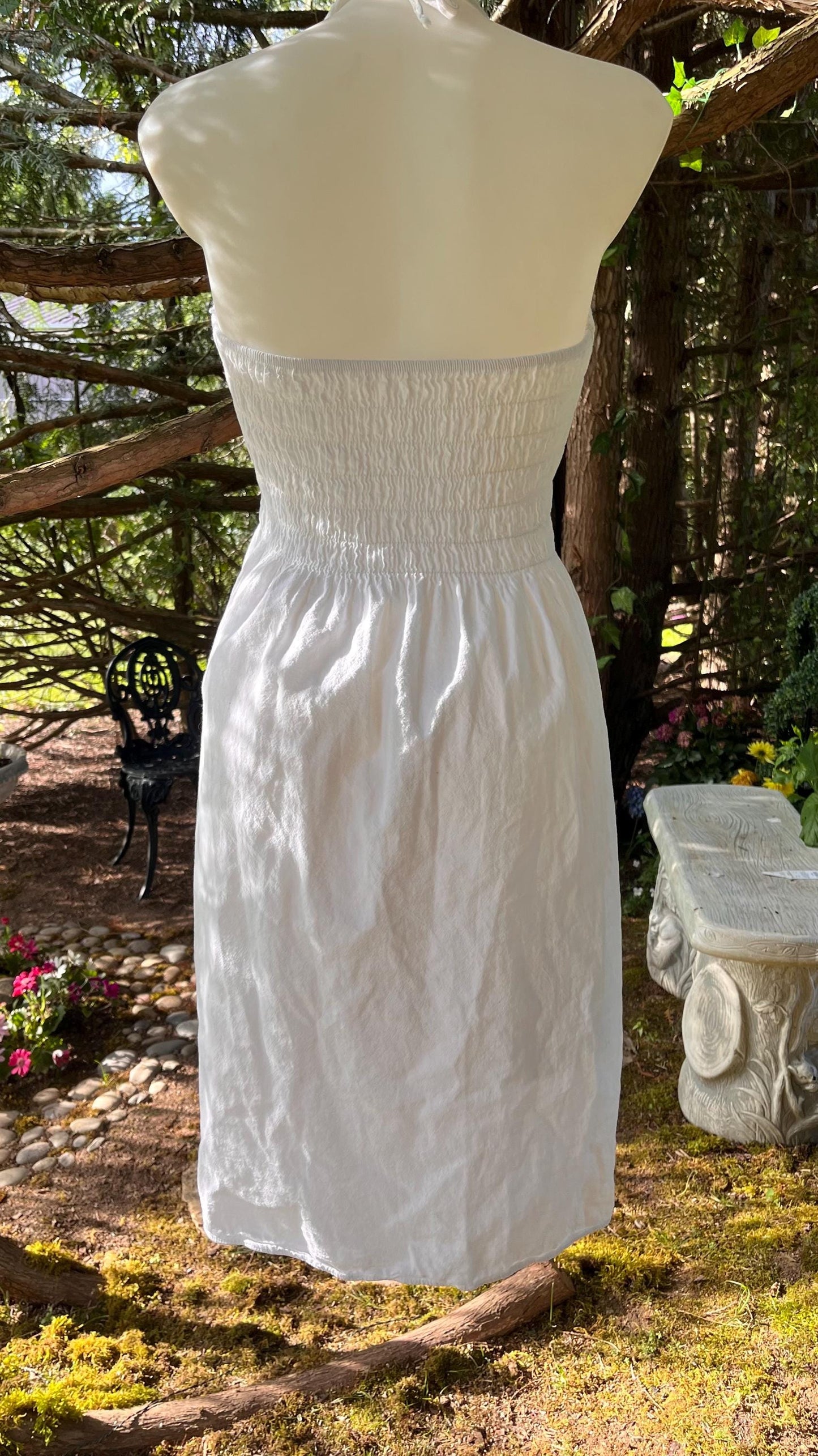Woodland Nymph White Halter Dress