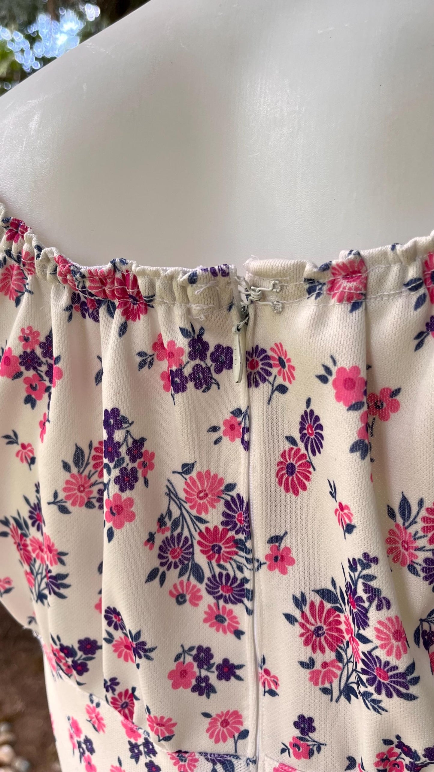 Handmade Cottagecore Floral Print Maxi Dress